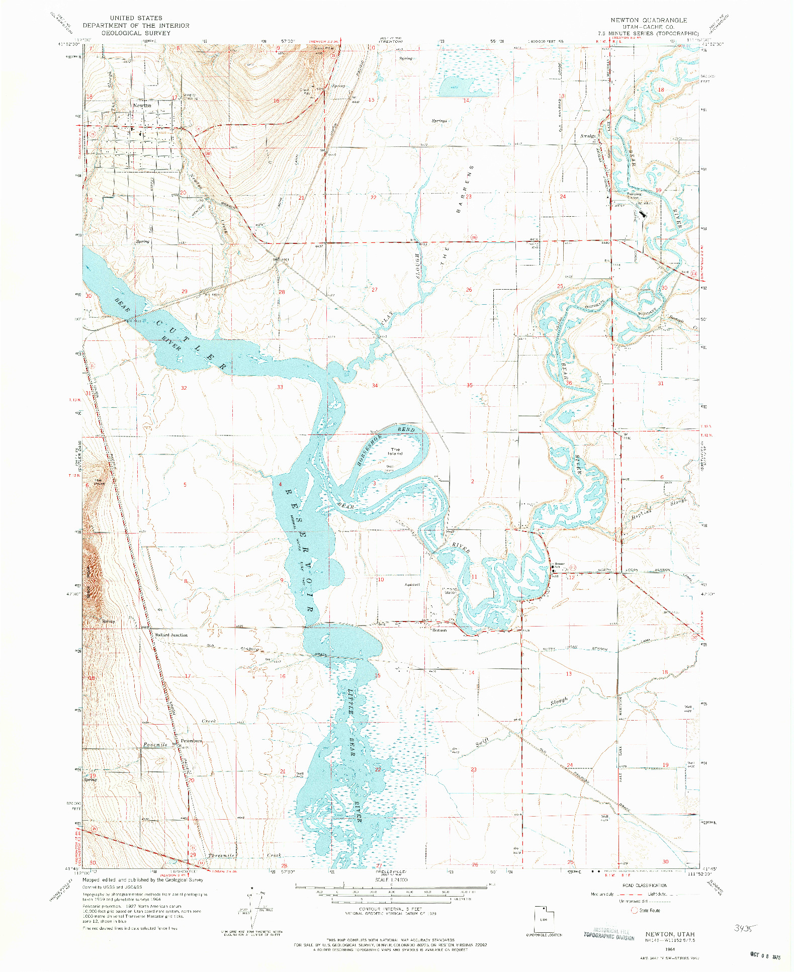USGS 1:24000-SCALE QUADRANGLE FOR NEWTON, UT 1964
