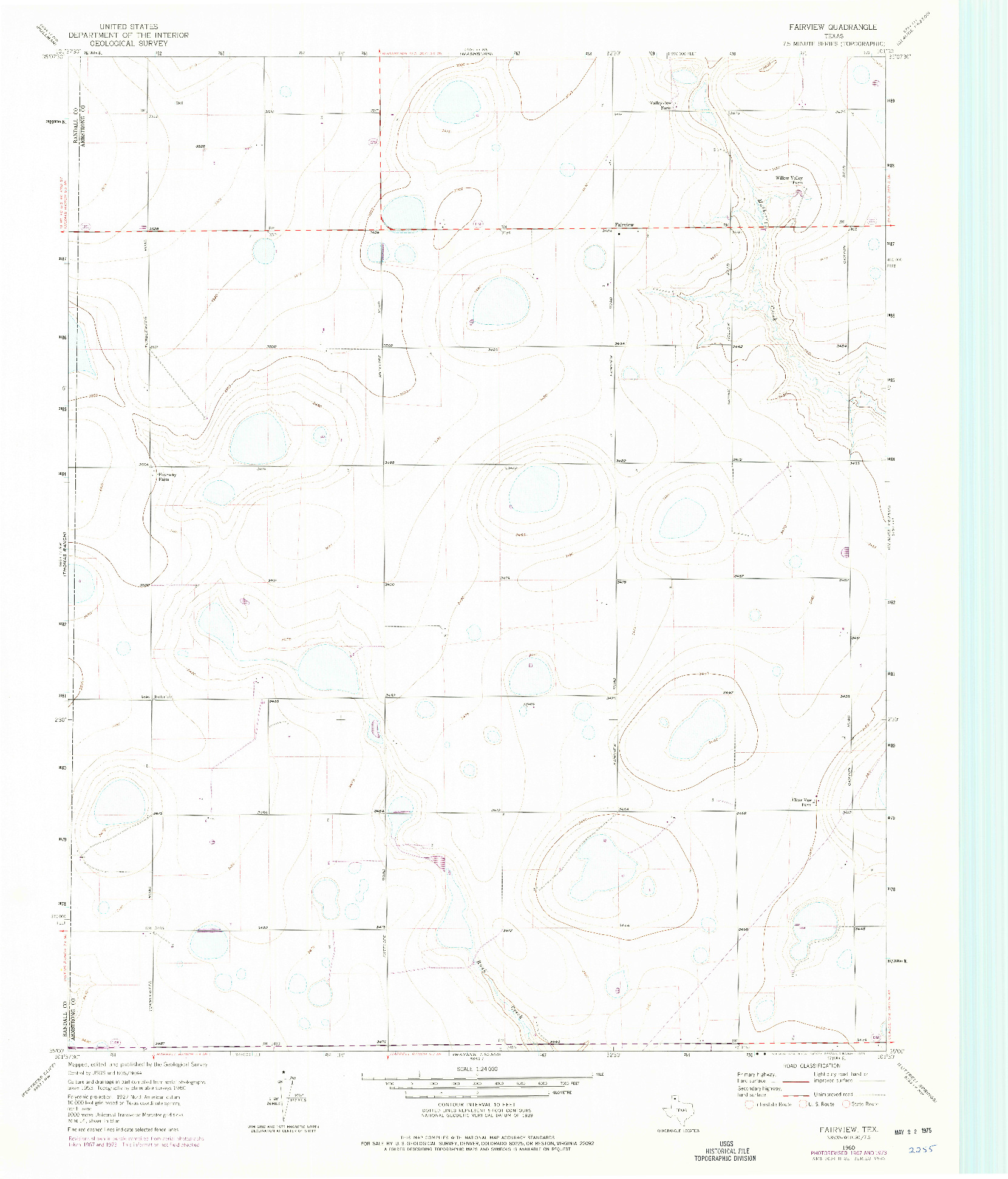 USGS 1:24000-SCALE QUADRANGLE FOR FAIRVIEW, TX 1960