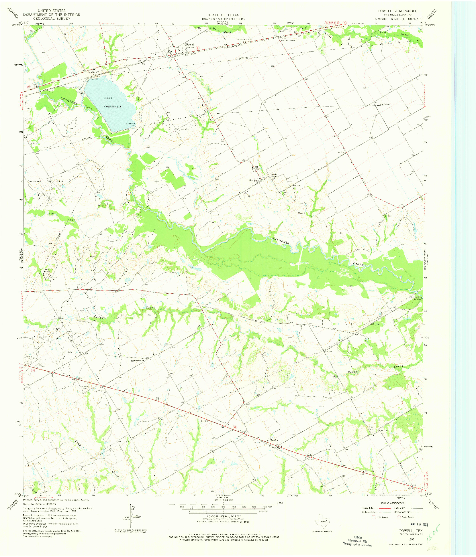 USGS 1:24000-SCALE QUADRANGLE FOR POWELL, TX 1959