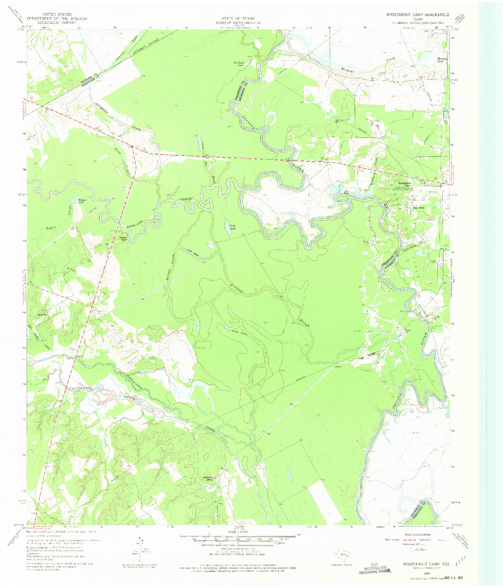 USGS 1:24000-SCALE QUADRANGLE FOR ROUSTABOUT CAMP, TX 1960