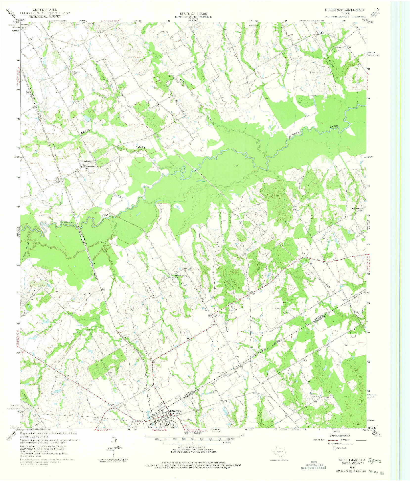 USGS 1:24000-SCALE QUADRANGLE FOR STREETMAN, TX 1960