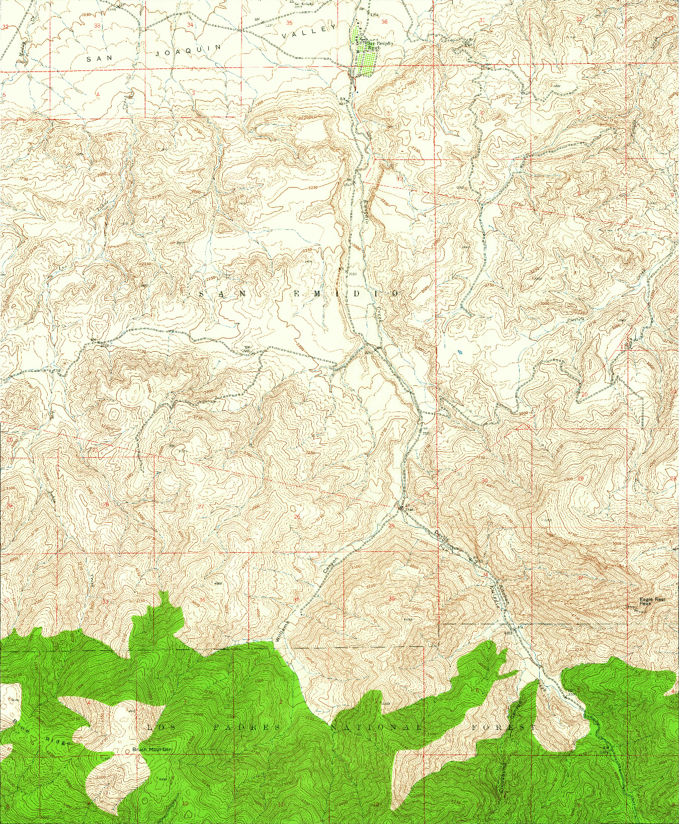 USGS 1:24000-SCALE QUADRANGLE FOR EAGLE REST PEAK, CA 1942