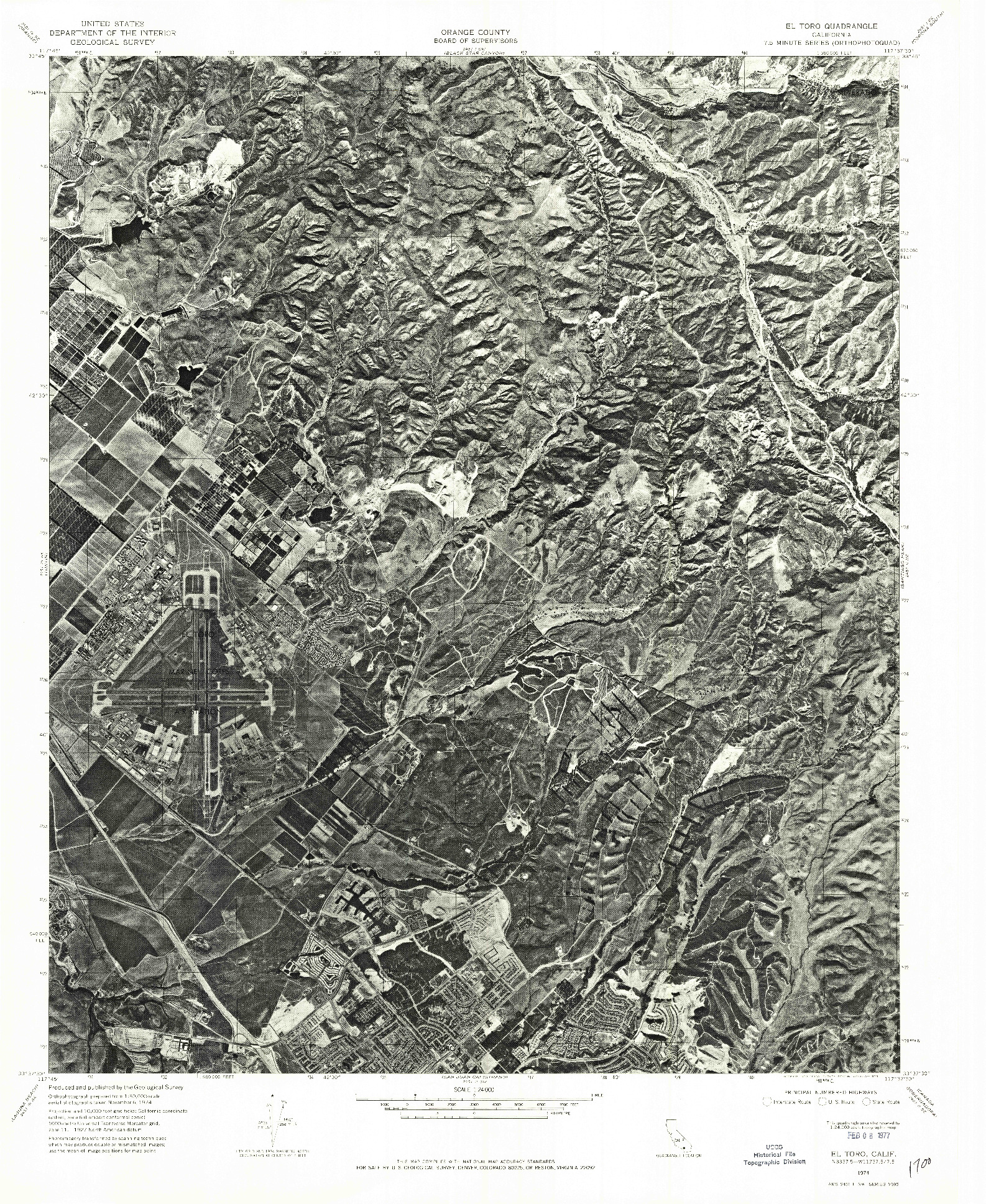 USGS 1:24000-SCALE QUADRANGLE FOR EL TORO, CA 1974