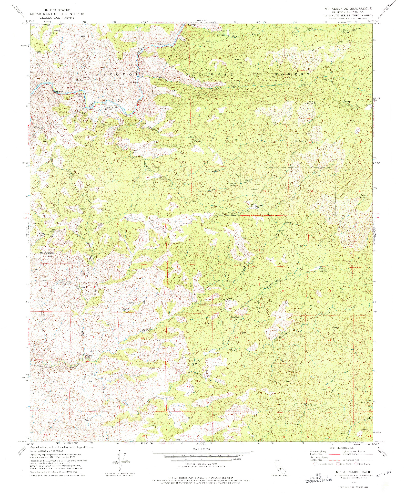 USGS 1:24000-SCALE QUADRANGLE FOR MT. ADELAIDE, CA 1972