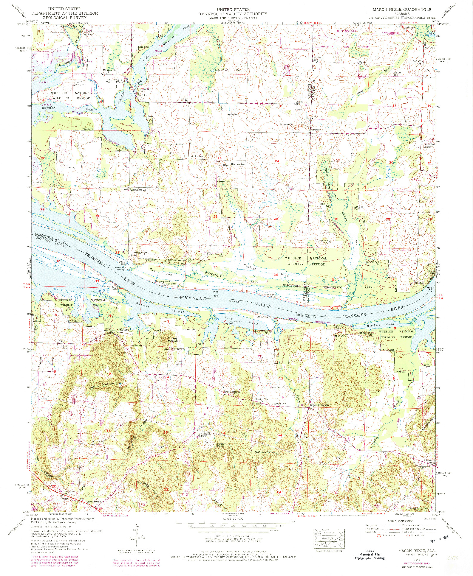 USGS 1:24000-SCALE QUADRANGLE FOR MASON RIDGE, AL 1949