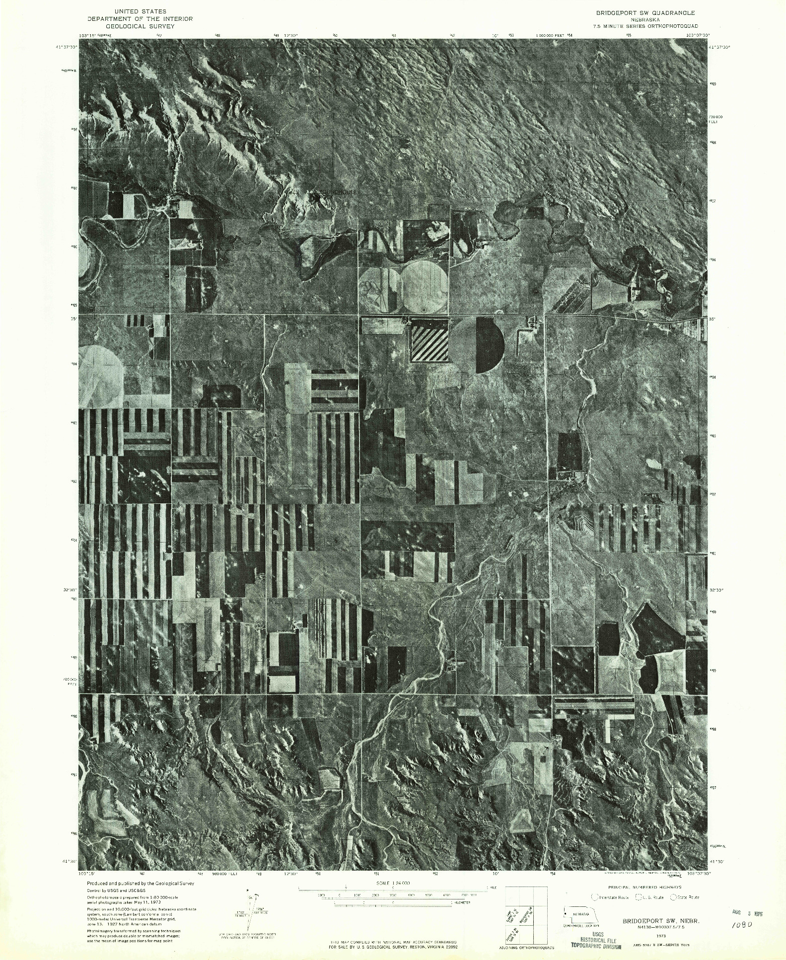 USGS 1:24000-SCALE QUADRANGLE FOR BRIDGEPORT SW, NE 1973