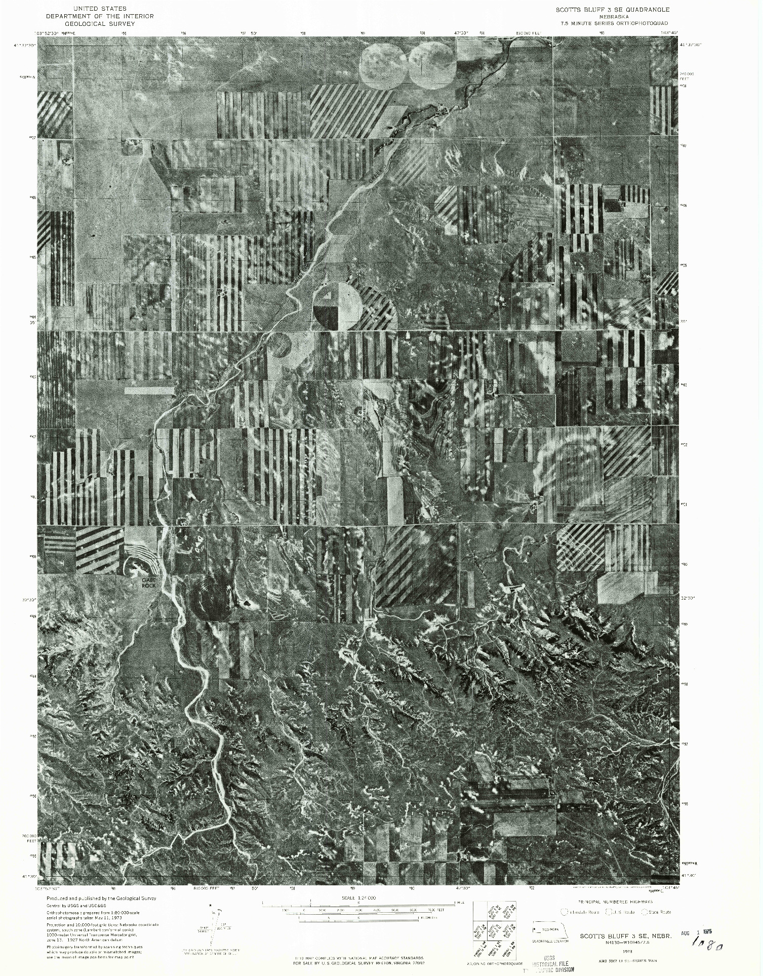 USGS 1:24000-SCALE QUADRANGLE FOR SCOTTS BLUFF 3 SE, NE 1973