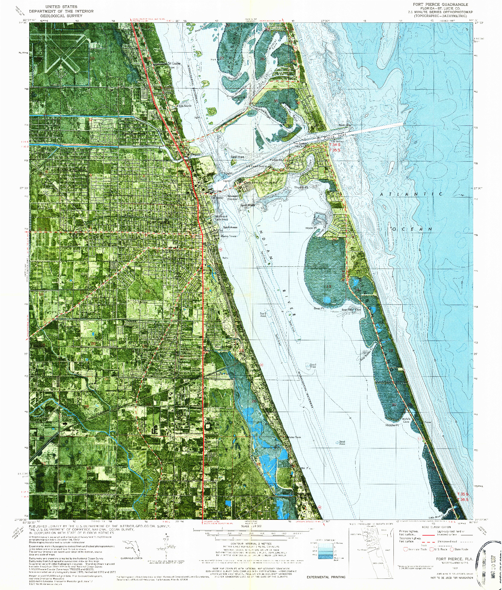 USGS 1:24000-SCALE QUADRANGLE FOR FORT PIERCE, FL 1972