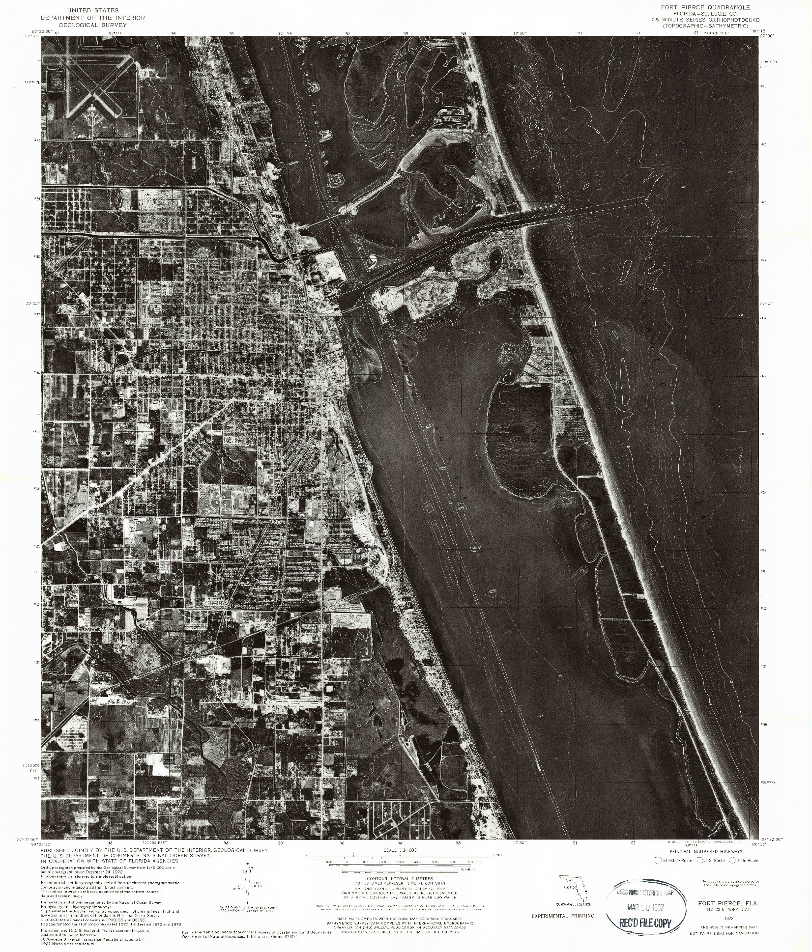 USGS 1:24000-SCALE QUADRANGLE FOR FORT PIERCE, FL 1972