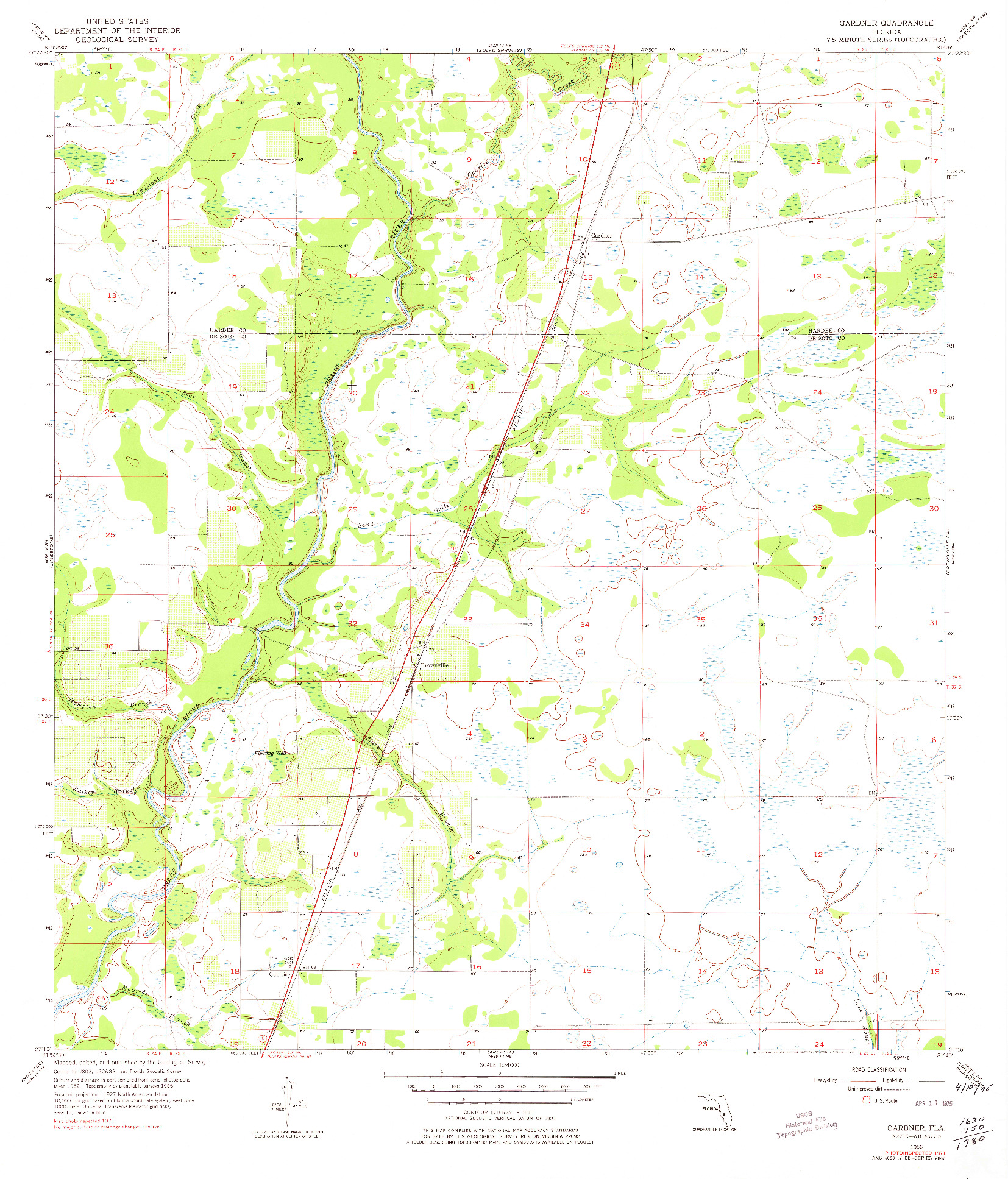 USGS 1:24000-SCALE QUADRANGLE FOR GARDNER, FL 1956