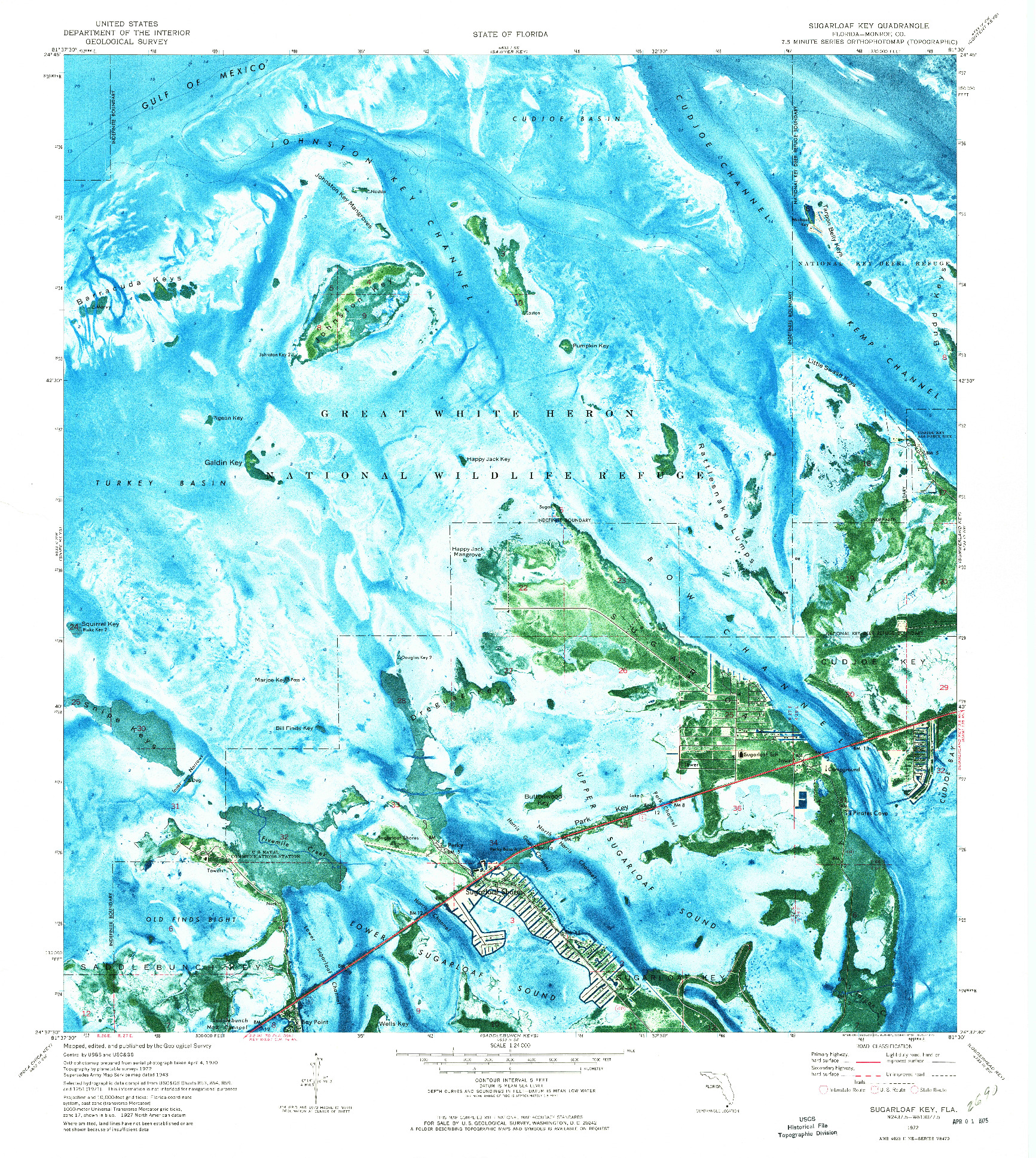 USGS 1:24000-SCALE QUADRANGLE FOR SUGARLOAF KEY, FL 1972