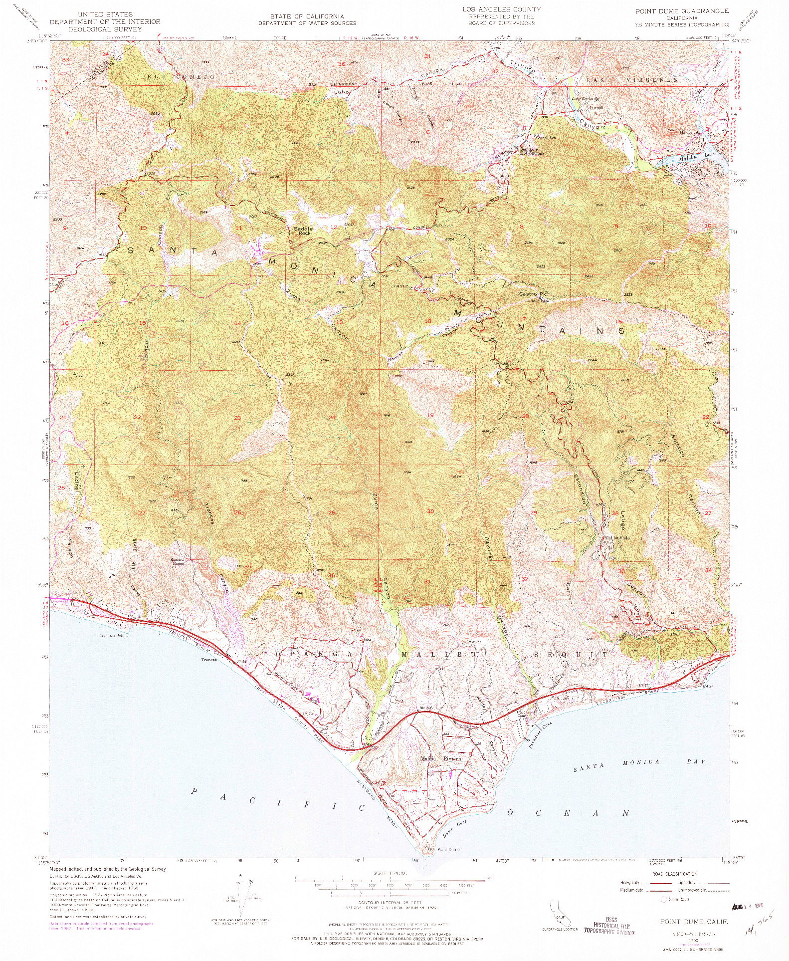 USGS 1:24000-SCALE QUADRANGLE FOR POINT DUME, CA 1950