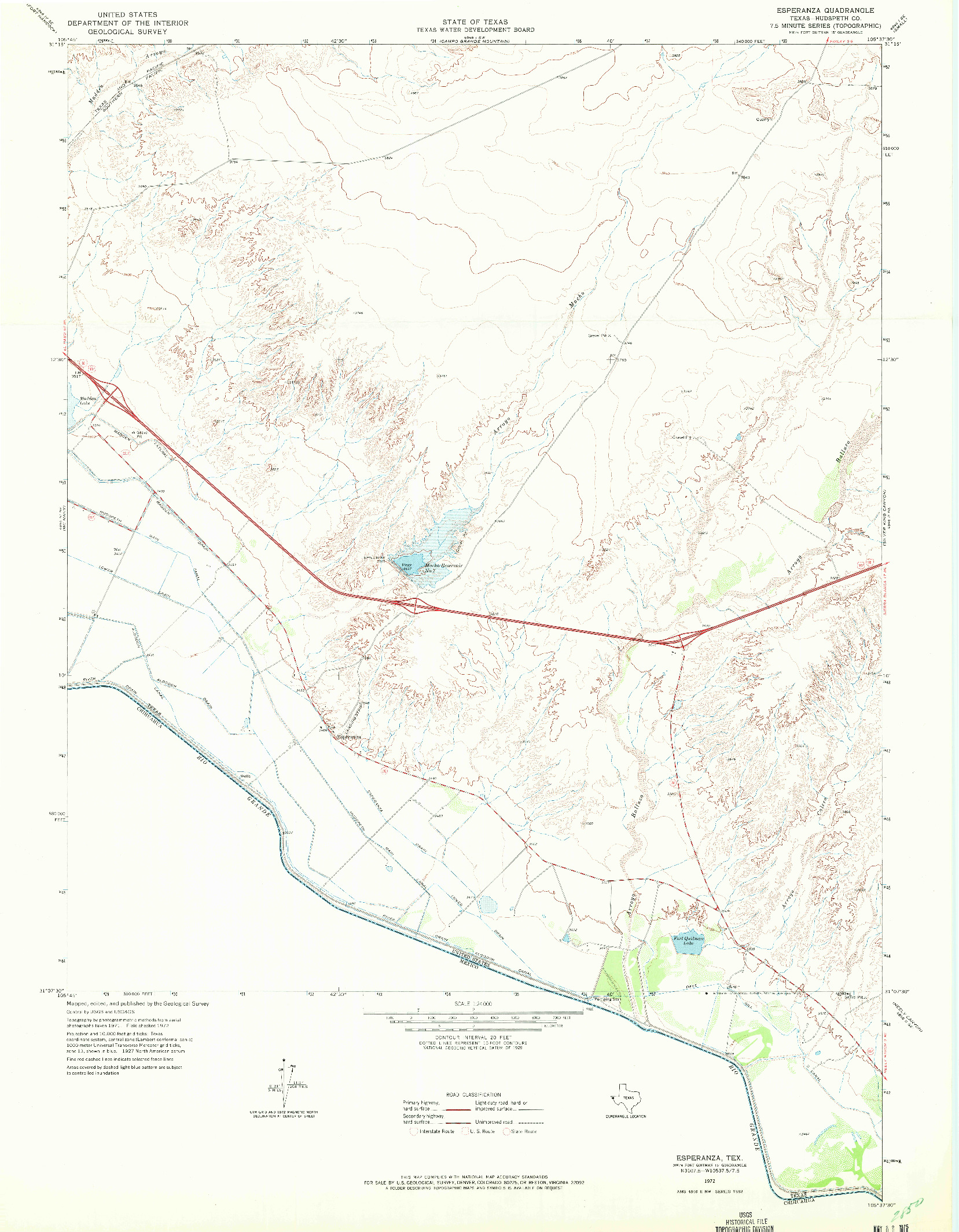 USGS 1:24000-SCALE QUADRANGLE FOR ESPERANZA, TX 1972