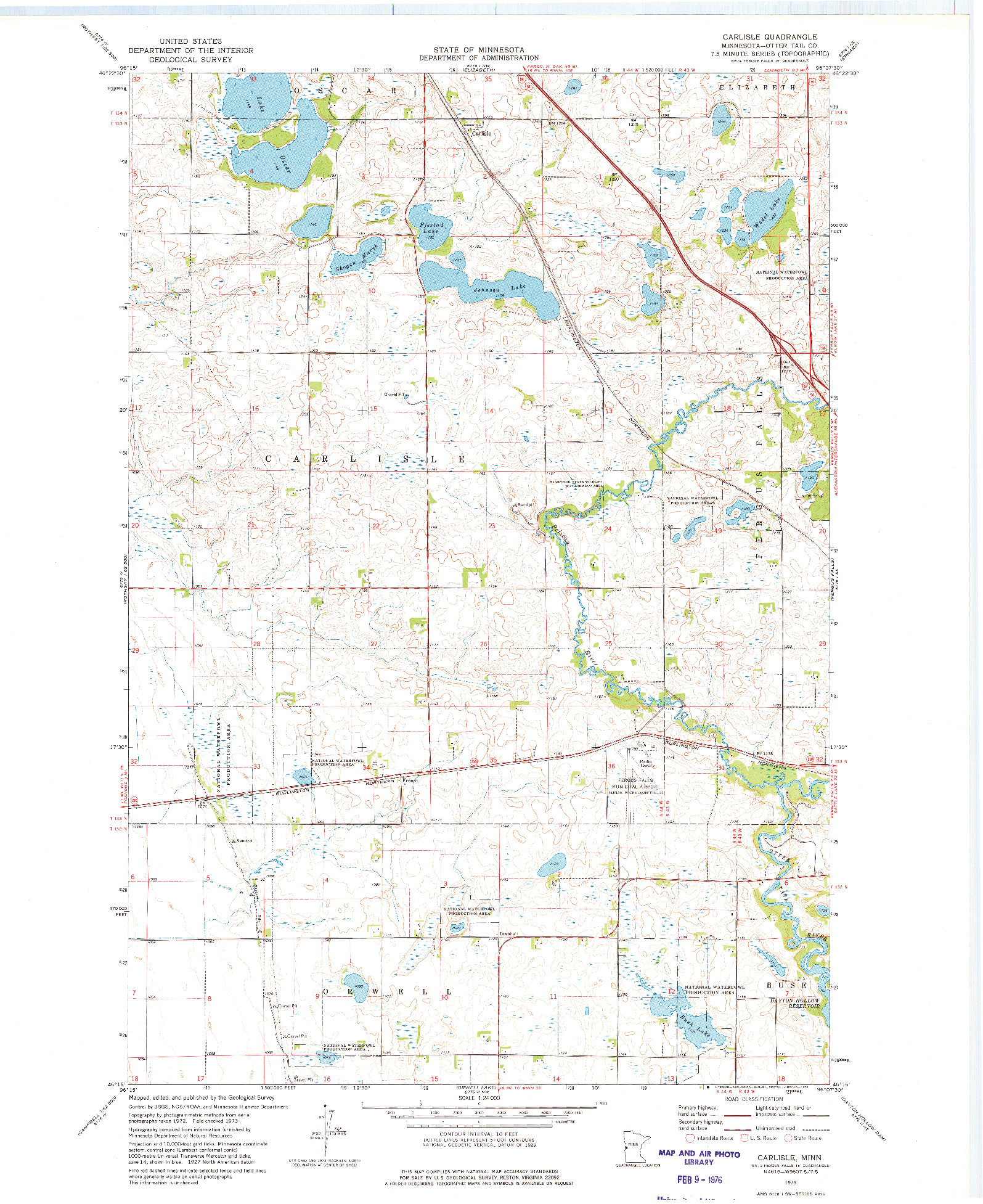 USGS 1:24000-SCALE QUADRANGLE FOR CARLISLE, MN 1966
