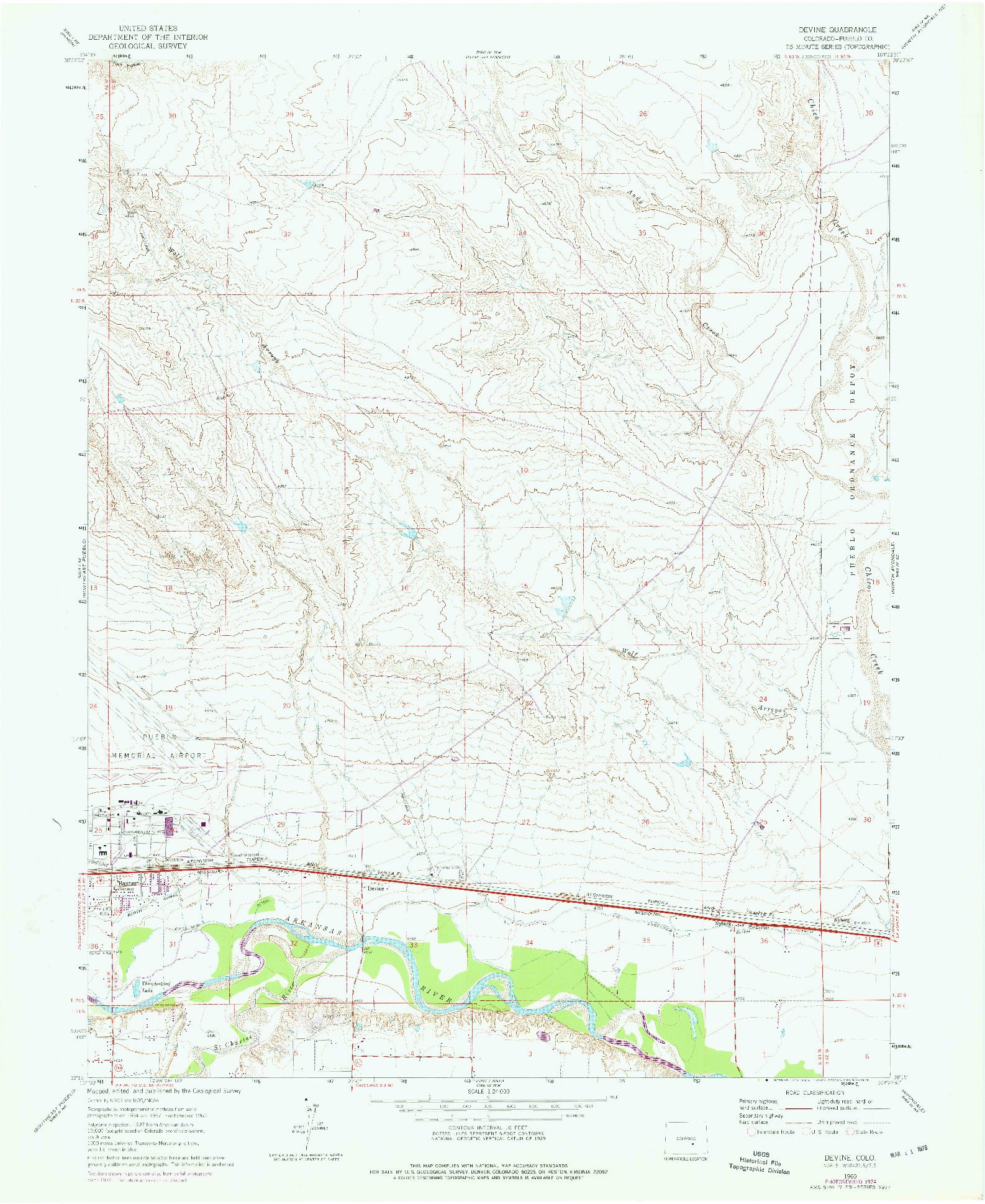 USGS 1:24000-SCALE QUADRANGLE FOR DEVINE, CO 1960