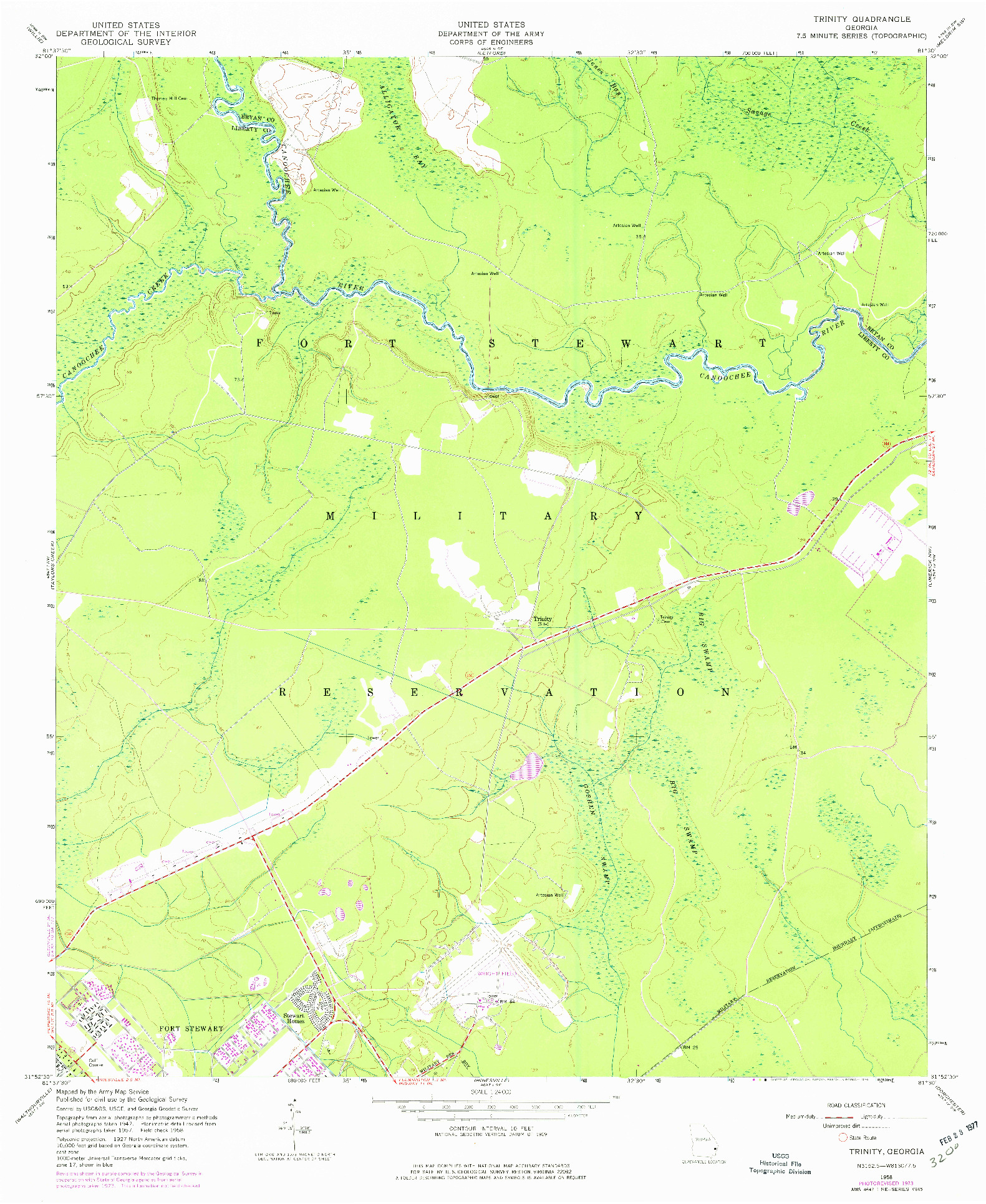 USGS 1:24000-SCALE QUADRANGLE FOR TRINITY, GA 1958