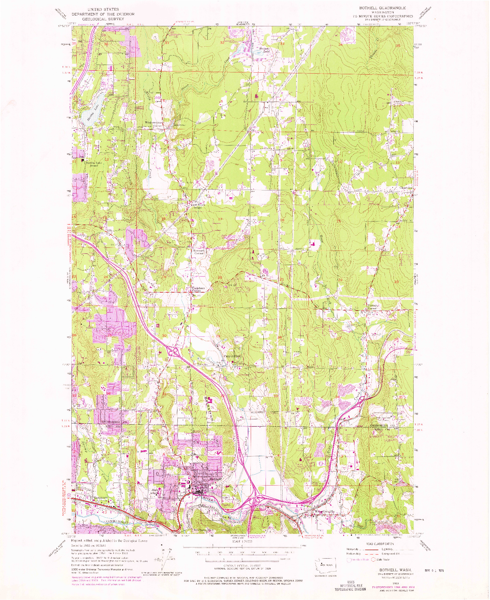 USGS 1:24000-SCALE QUADRANGLE FOR BOTHELL, WA 1953