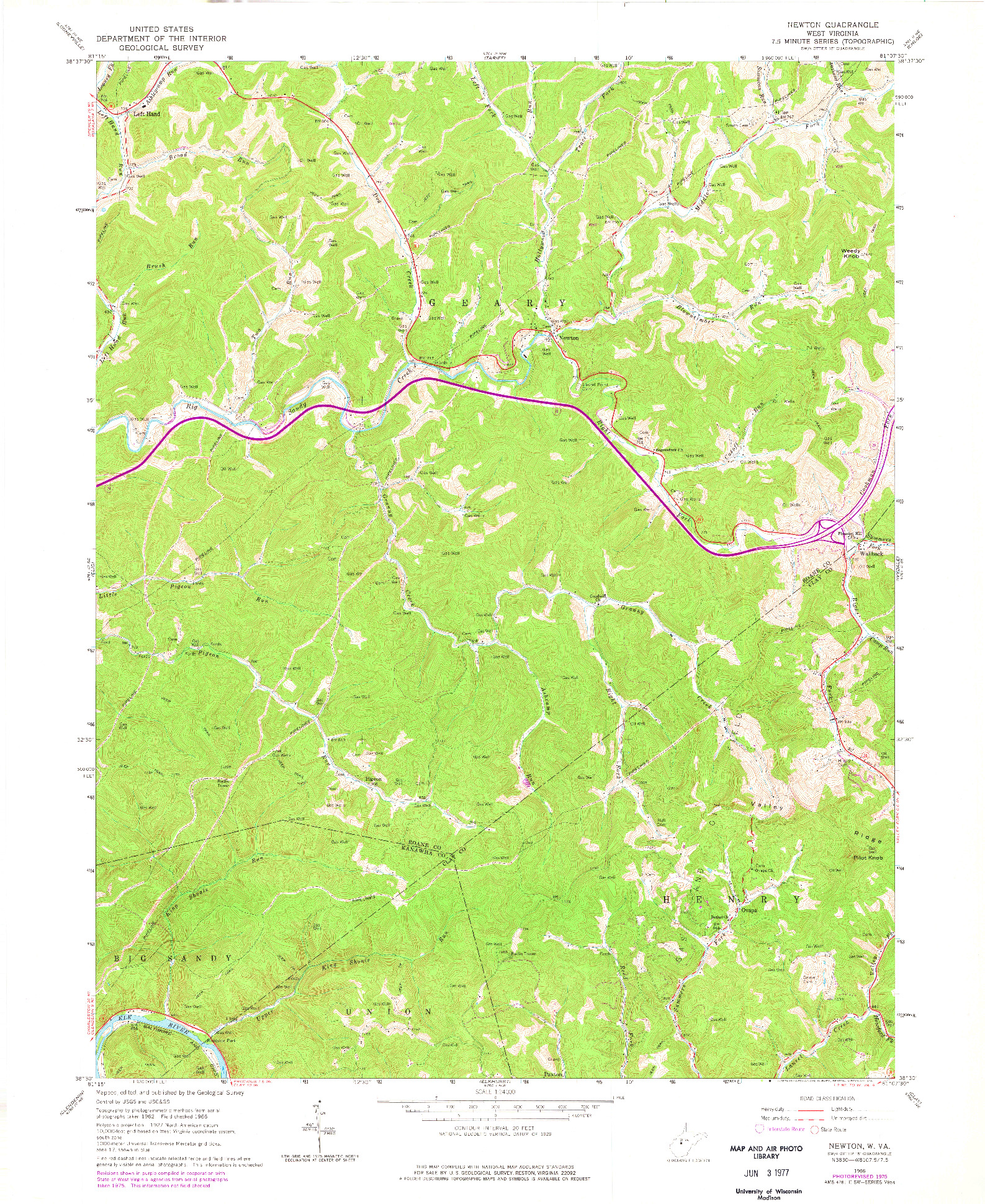 USGS 1:24000-SCALE QUADRANGLE FOR NEWTON, WV 1966