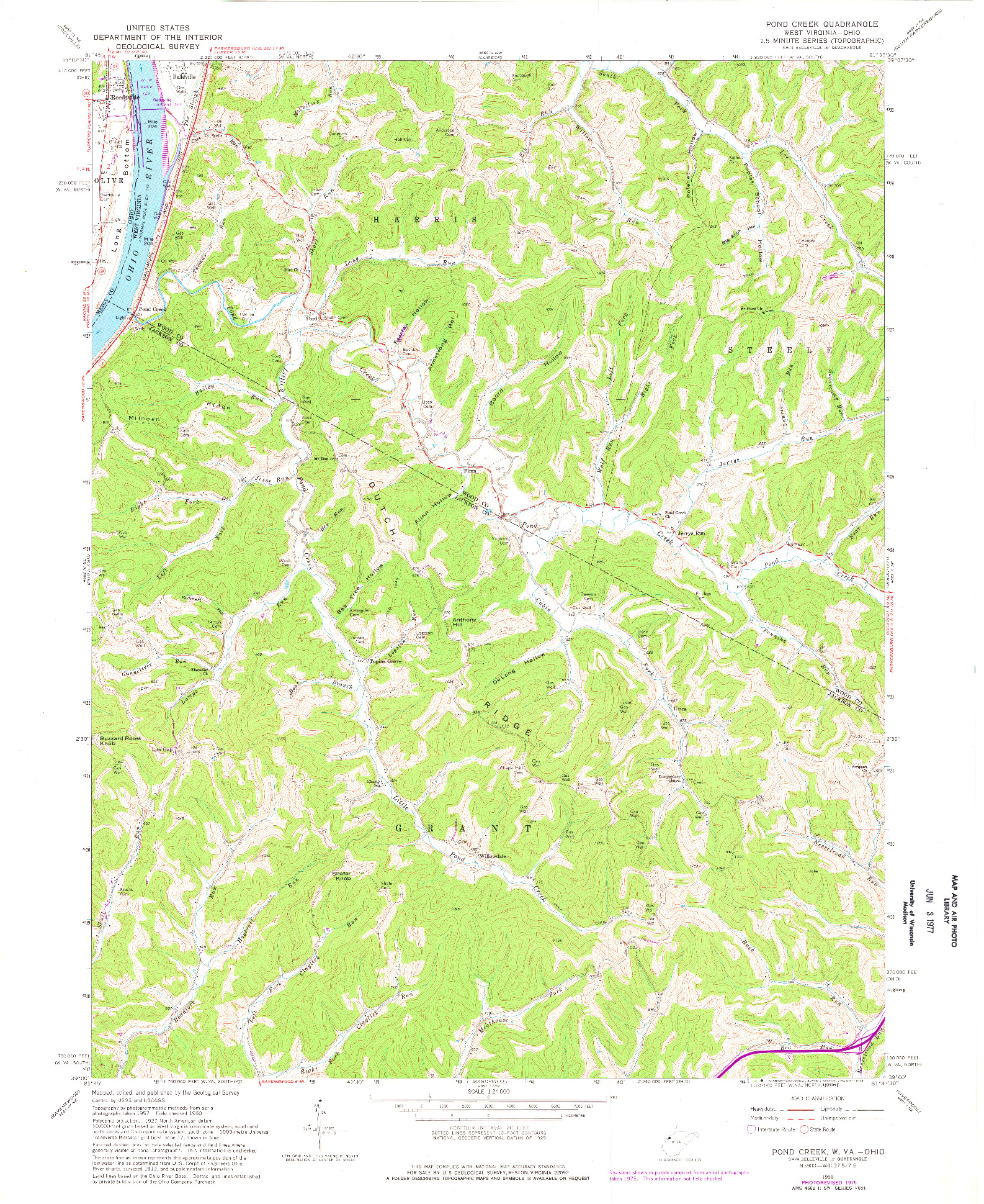 USGS 1:24000-SCALE QUADRANGLE FOR POND CREEK, WV 1960