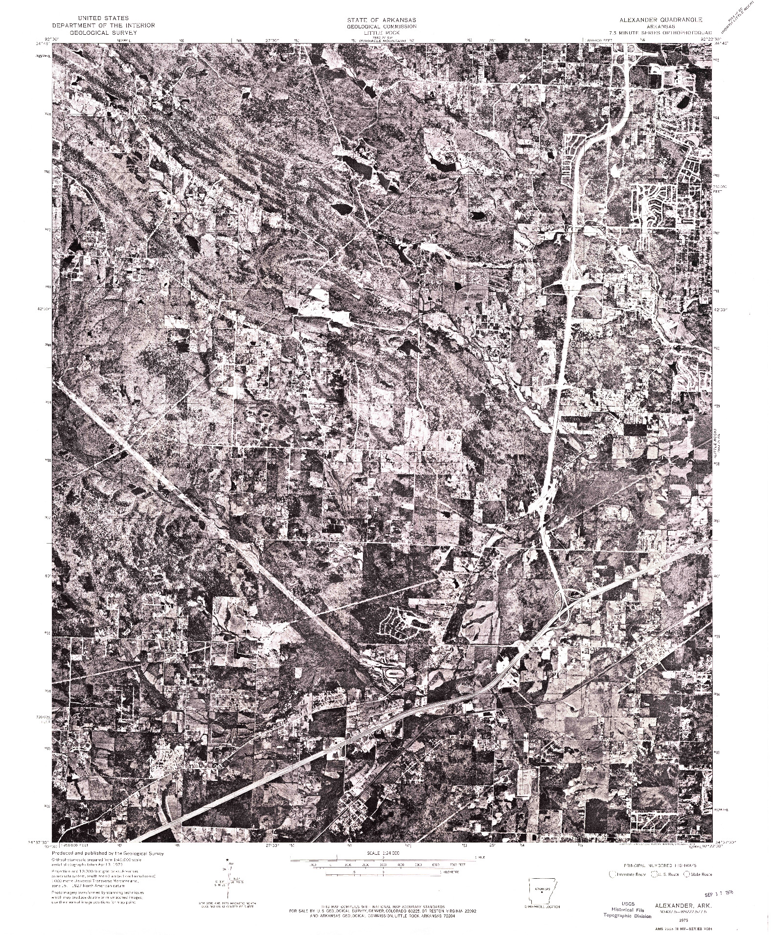 USGS 1:24000-SCALE QUADRANGLE FOR ALEXANDER, AR 1975