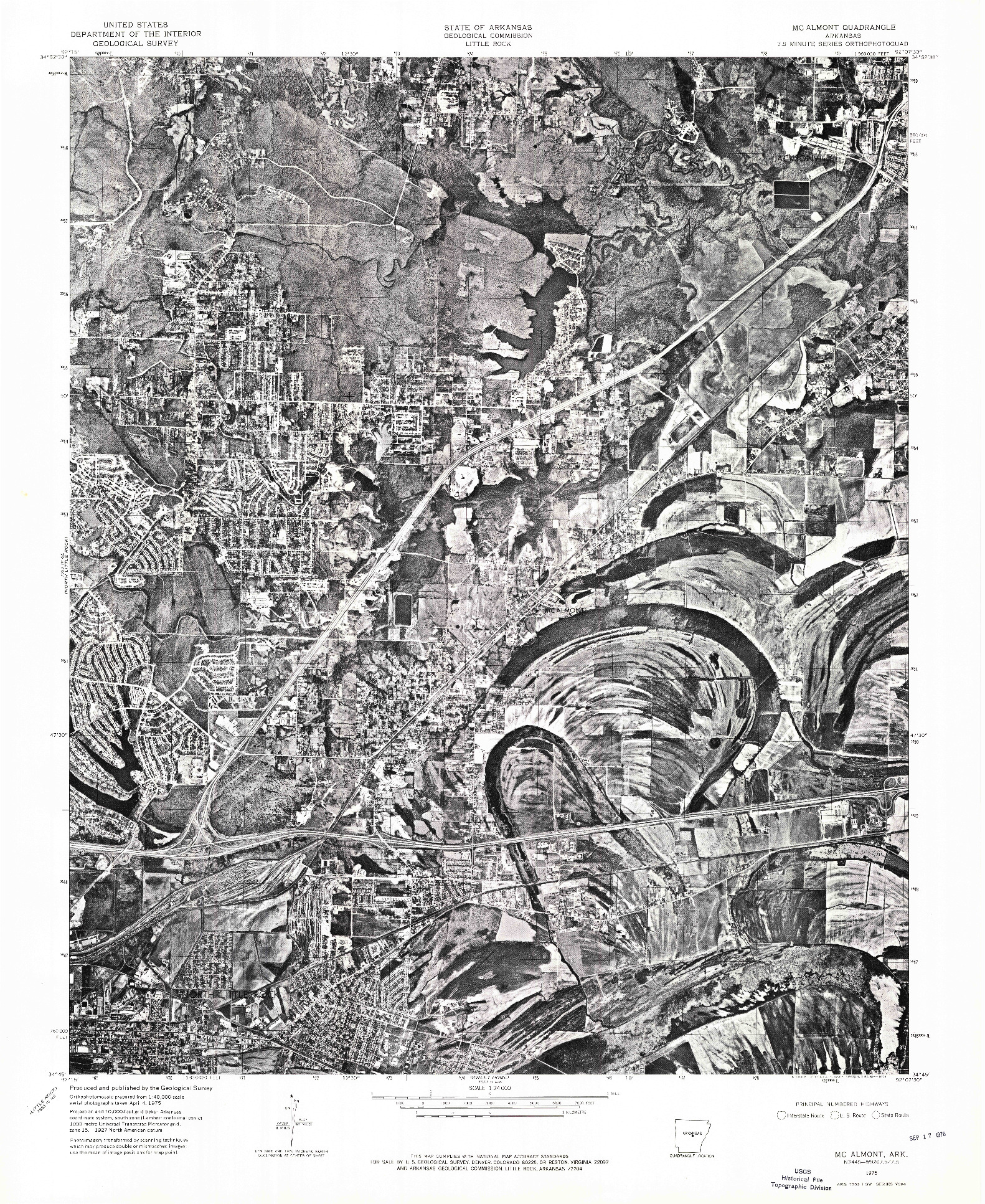 USGS 1:24000-SCALE QUADRANGLE FOR MC ALMONT, AR 1975