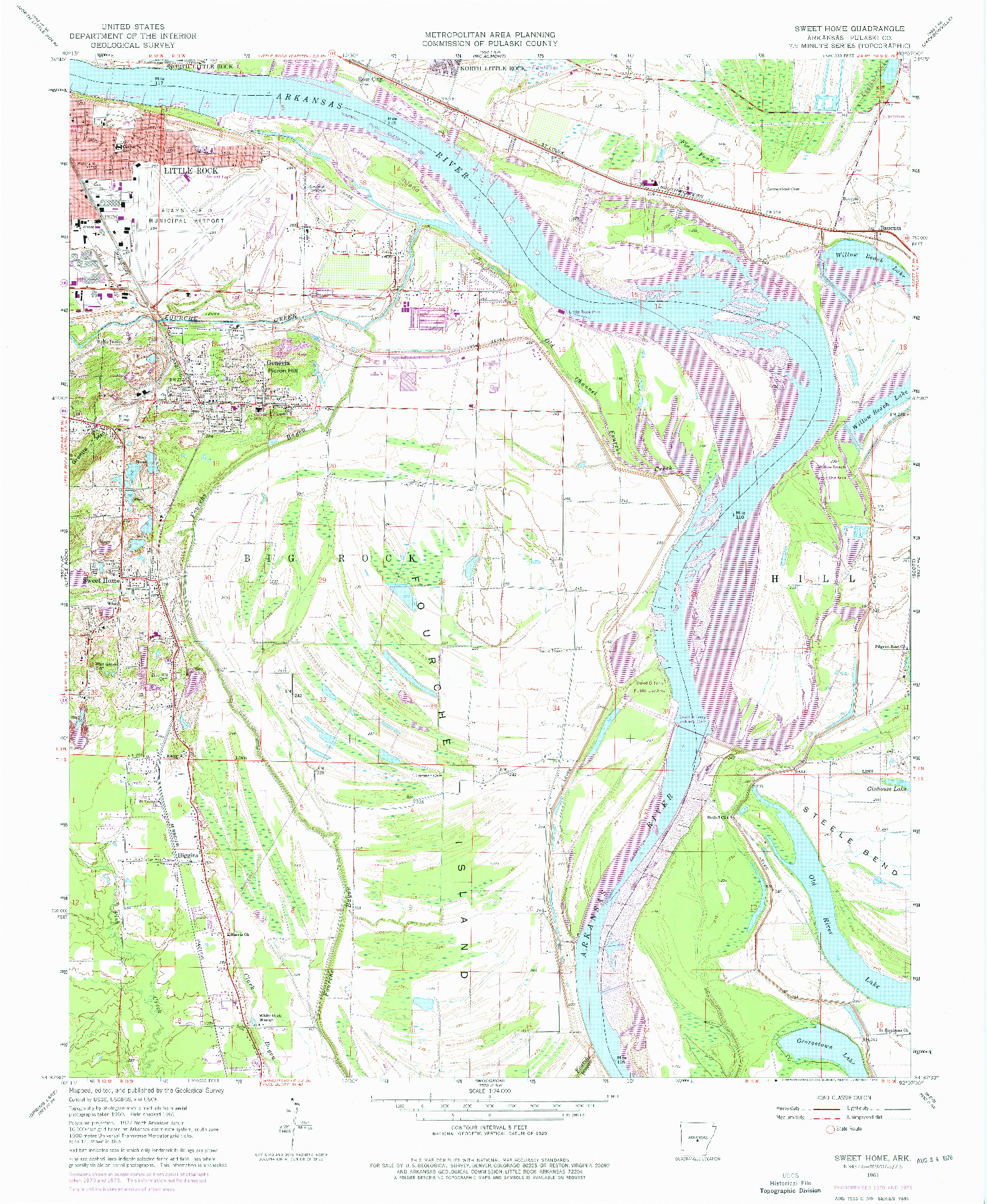 USGS 1:24000-SCALE QUADRANGLE FOR SWEET HOME, AR 1961