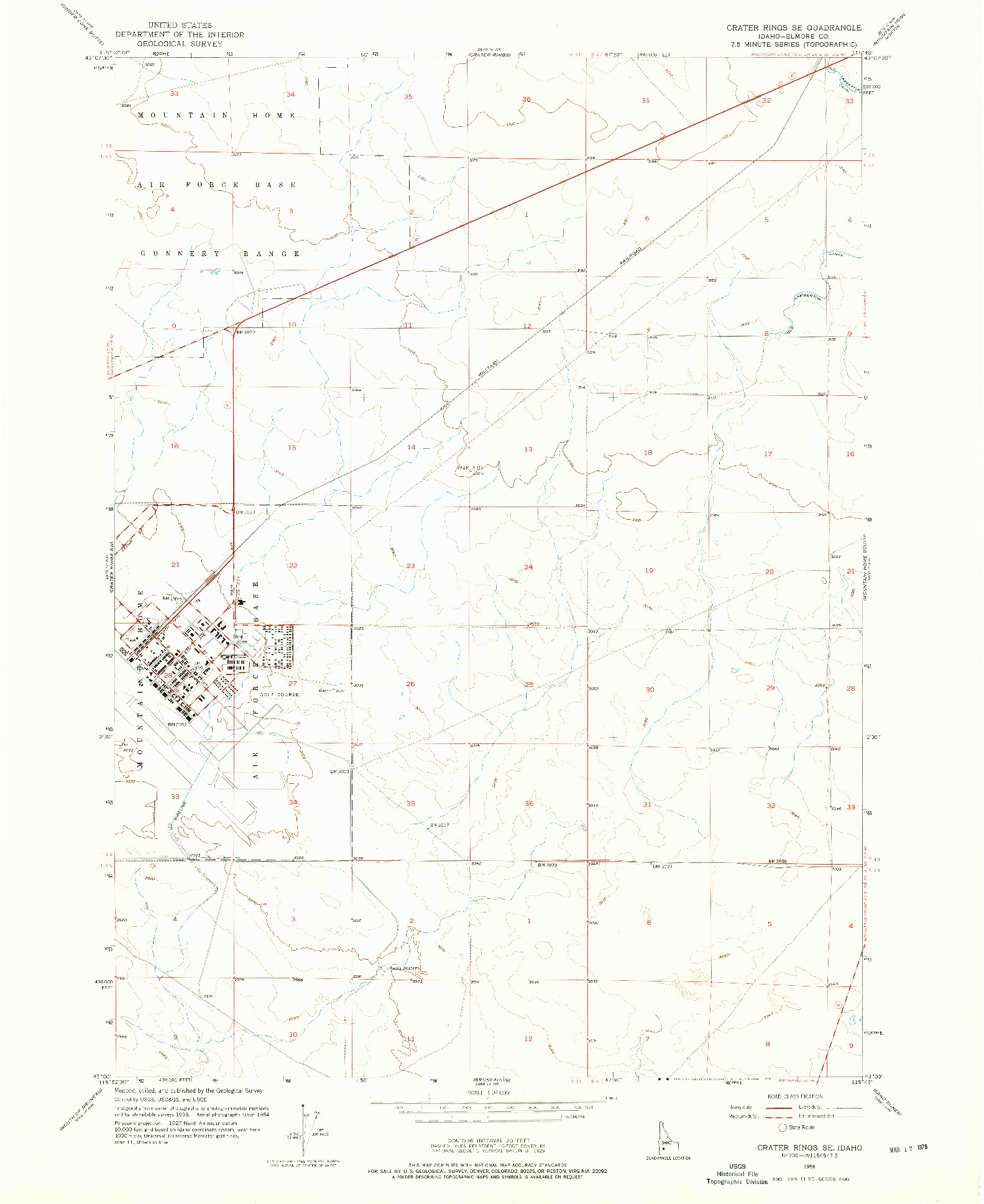 USGS 1:24000-SCALE QUADRANGLE FOR CRATER RINGS SE, ID 1956
