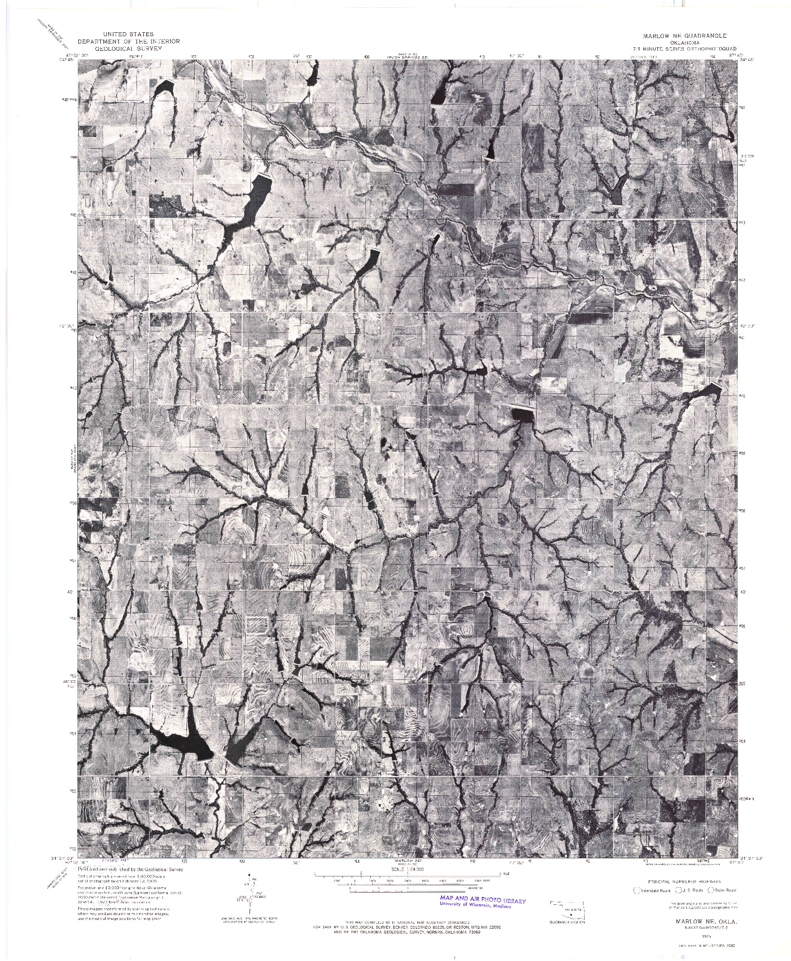 USGS 1:24000-SCALE QUADRANGLE FOR MARLOW NE, OK 1975