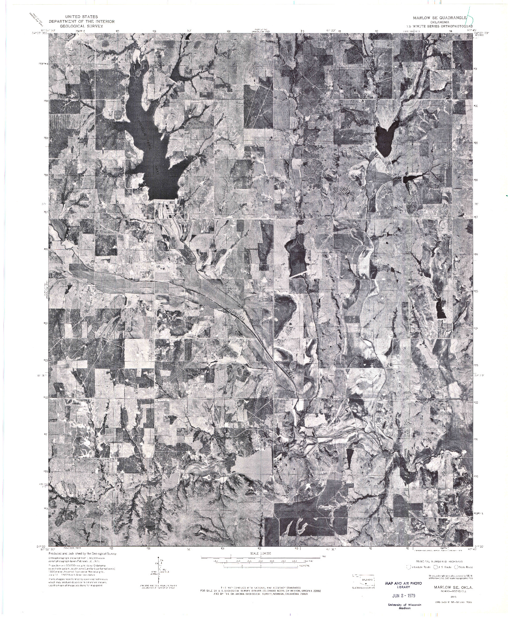 USGS 1:24000-SCALE QUADRANGLE FOR MARLOW SE, OK 1975