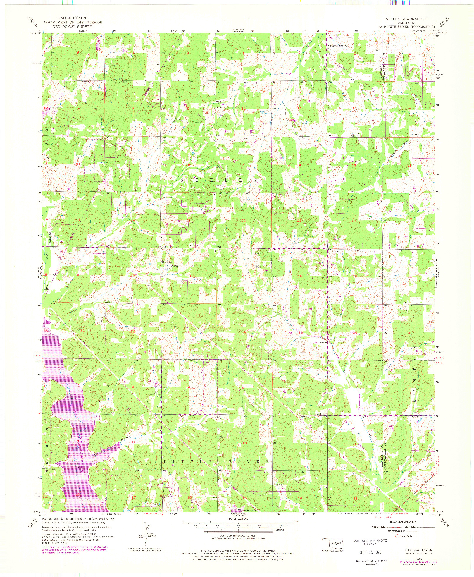 USGS 1:24000-SCALE QUADRANGLE FOR STELLA, OK 1956