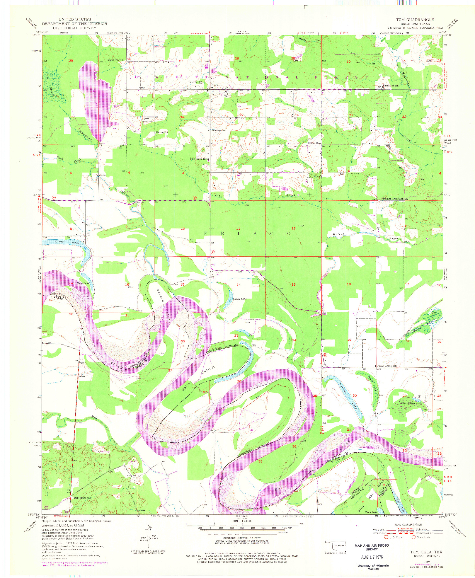 USGS 1:24000-SCALE QUADRANGLE FOR TOM, OK 1950