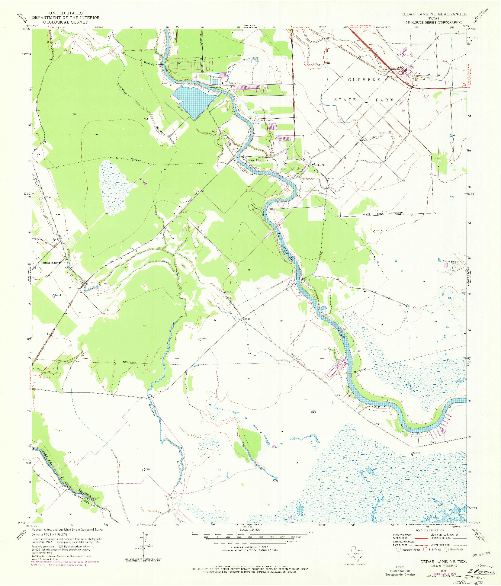 USGS 1:24000-SCALE QUADRANGLE FOR CEDAR LANE NE, TX 1952
