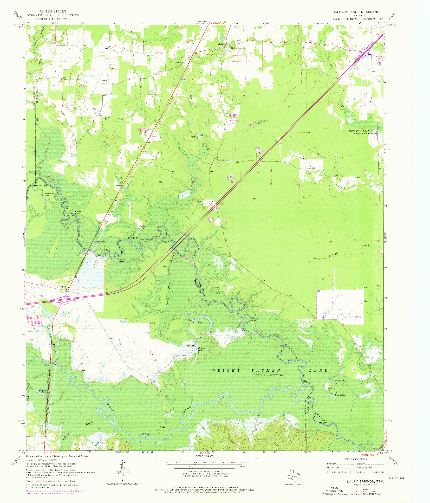 USGS 1:24000-SCALE QUADRANGLE FOR DALBY SPRINGS, TX 1965