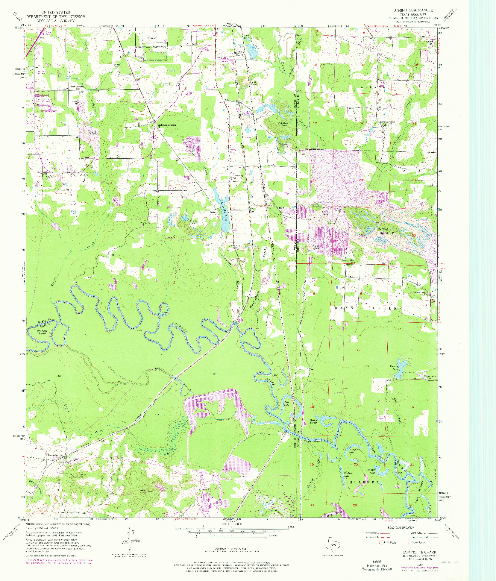 USGS 1:24000-SCALE QUADRANGLE FOR DOMINO, TX 1954
