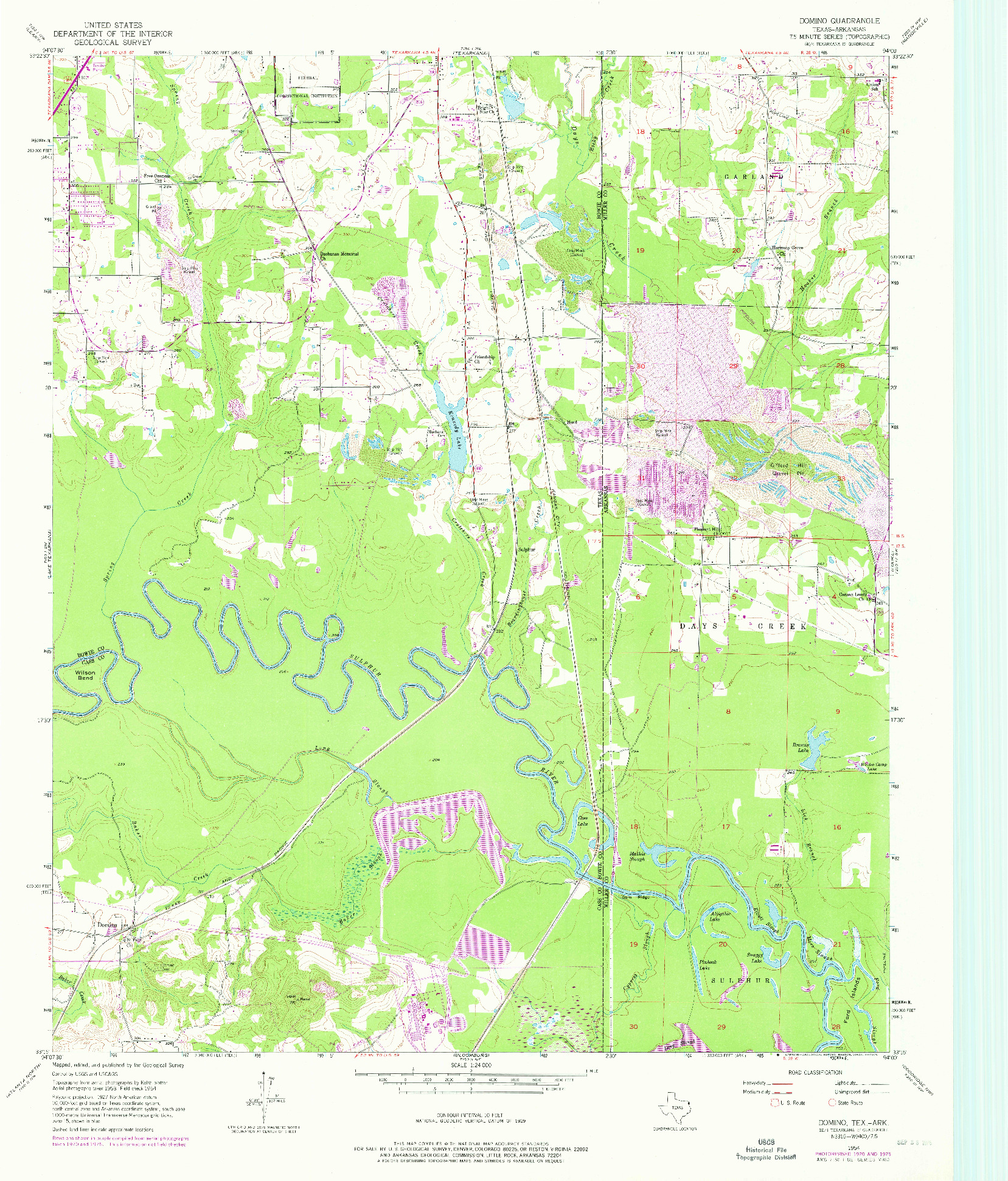 USGS 1:24000-SCALE QUADRANGLE FOR DOMINO, TX 1954
