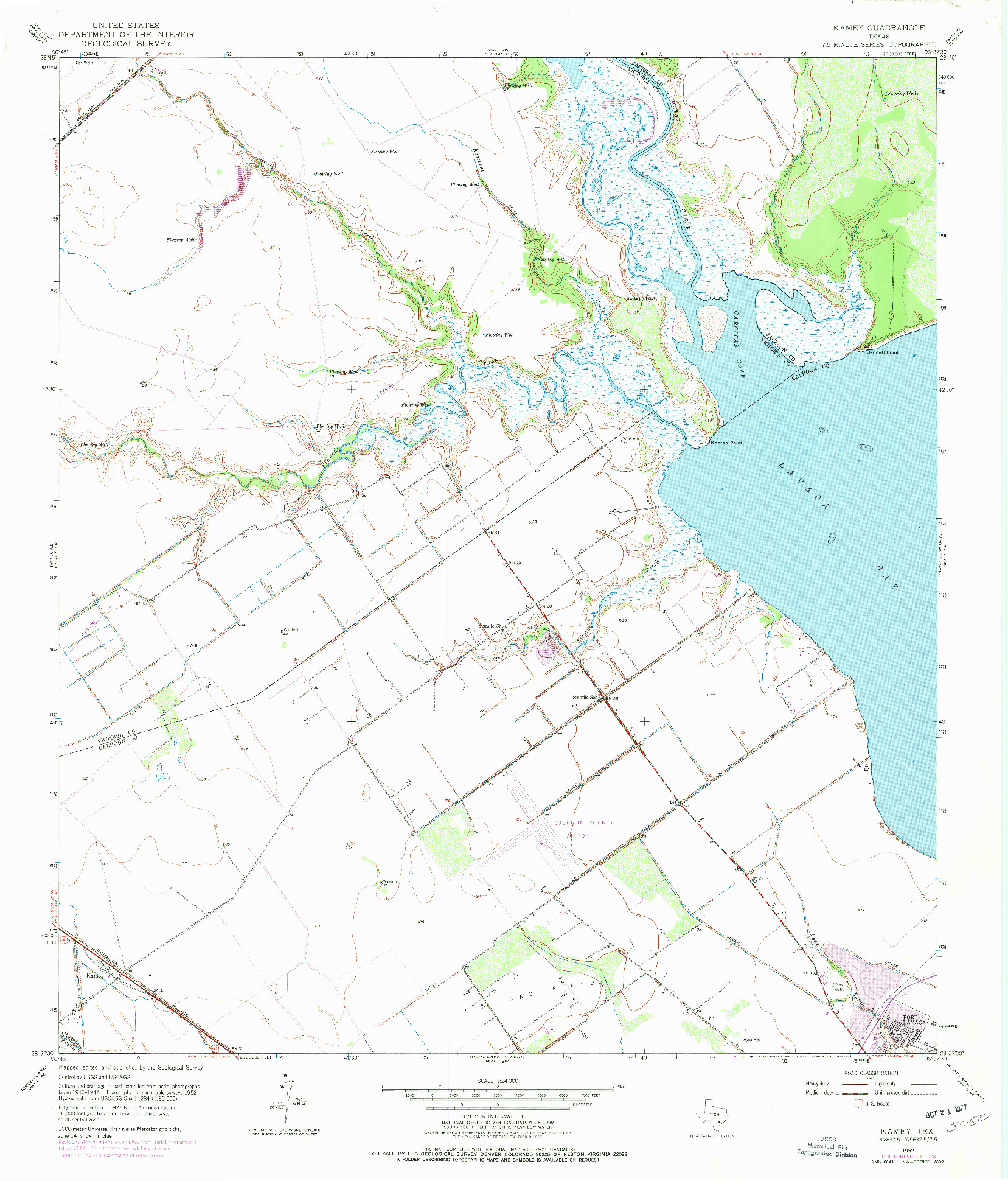 USGS 1:24000-SCALE QUADRANGLE FOR KAMEY, TX 1952