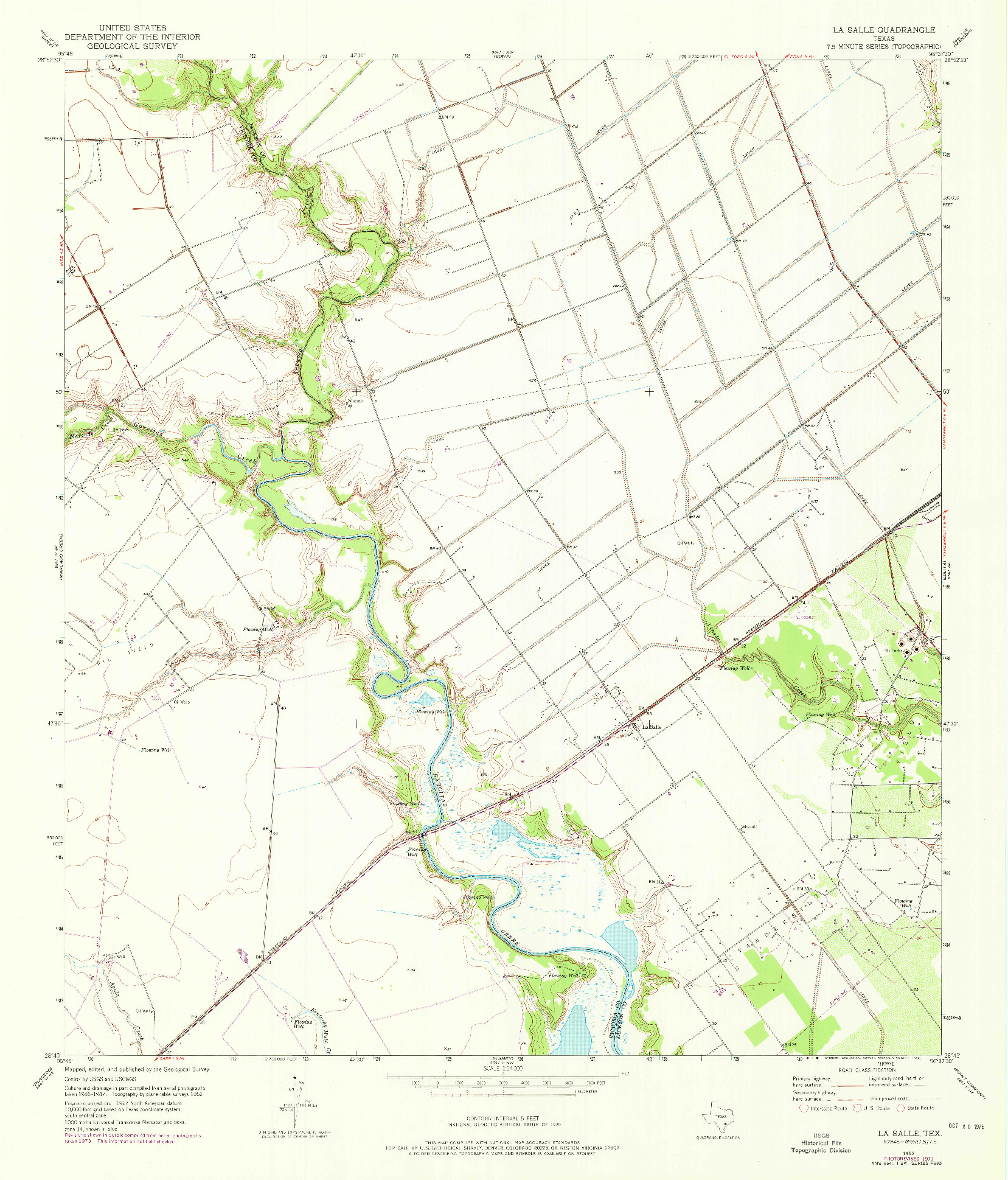 USGS 1:24000-SCALE QUADRANGLE FOR LA SALLE, TX 1952