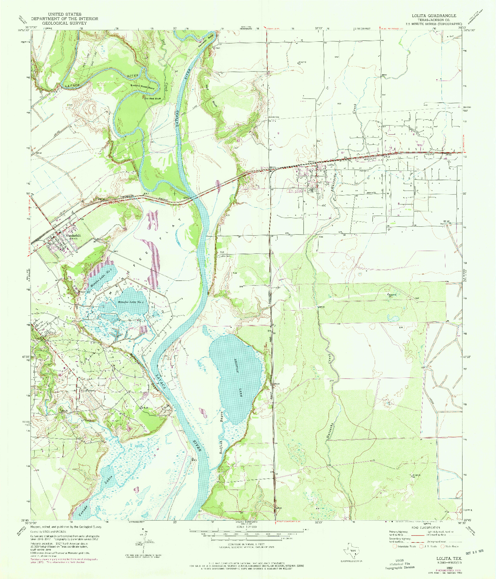USGS 1:24000-SCALE QUADRANGLE FOR LOLITA, TX 1952