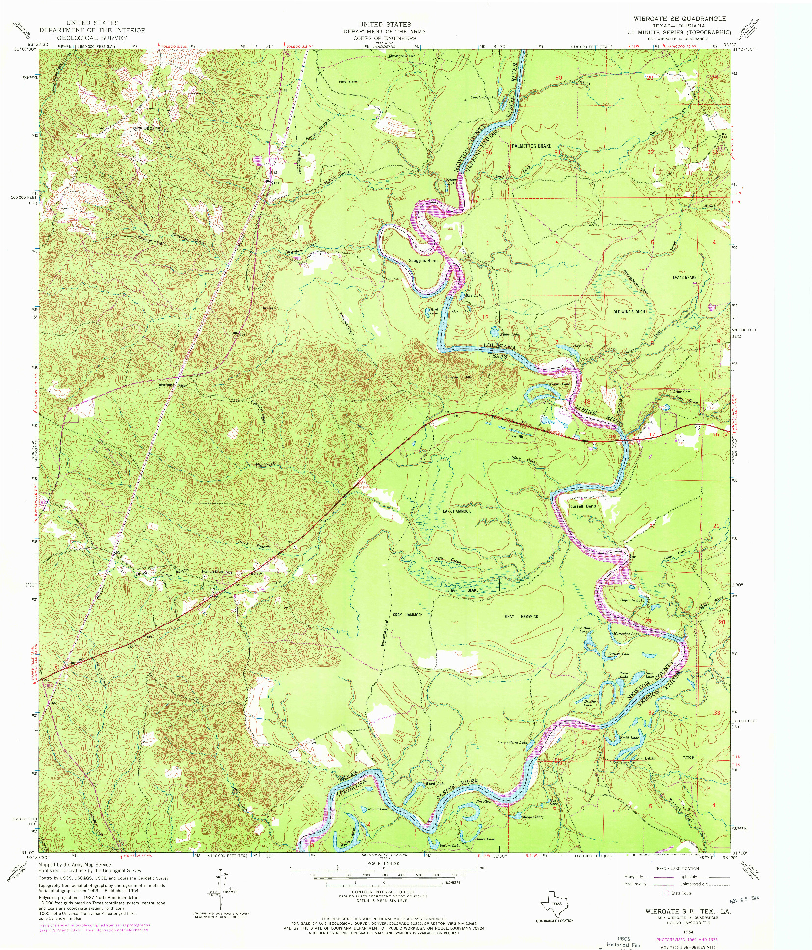 USGS 1:24000-SCALE QUADRANGLE FOR WIERGATE SE, TX 1954