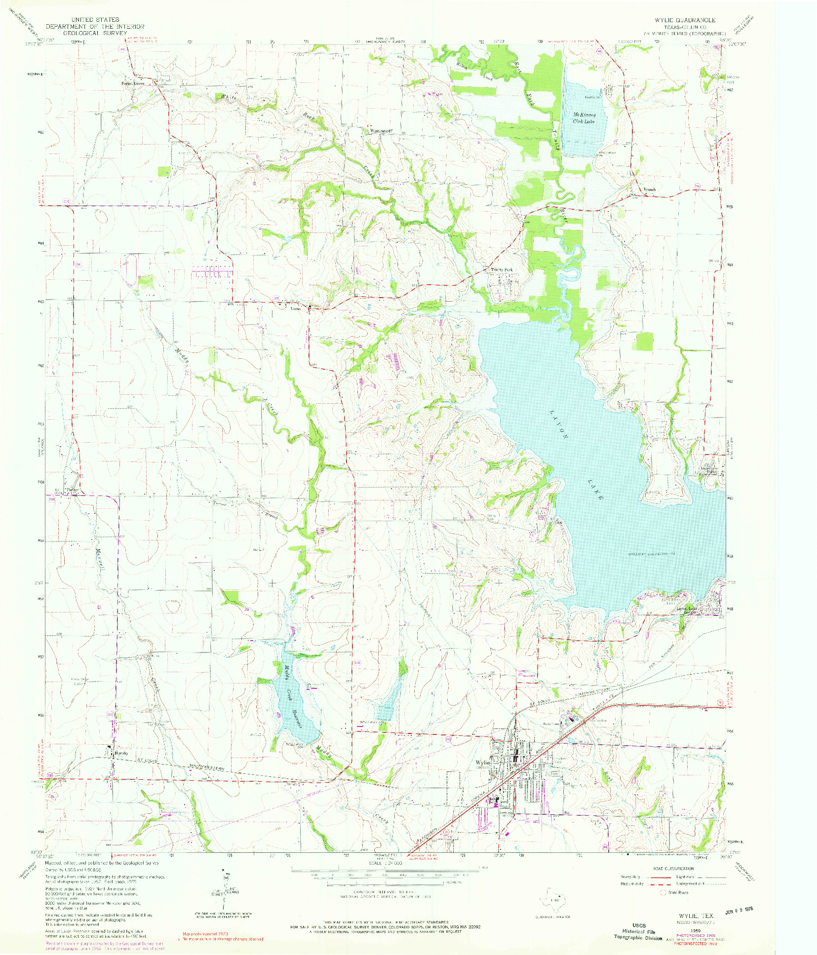 USGS 1:24000-SCALE QUADRANGLE FOR WYLIE, TX 1959