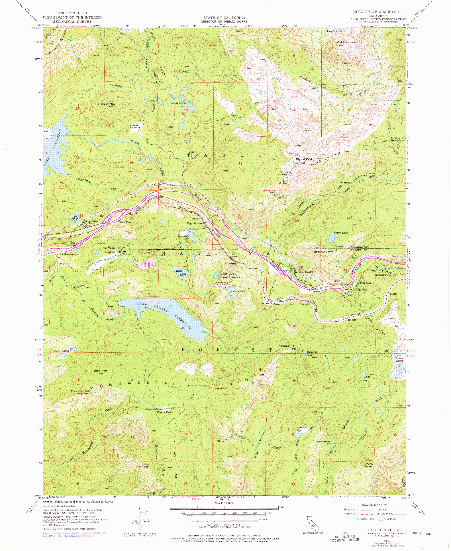 USGS 1:24000-SCALE QUADRANGLE FOR CISCO GROVE, CA 1955