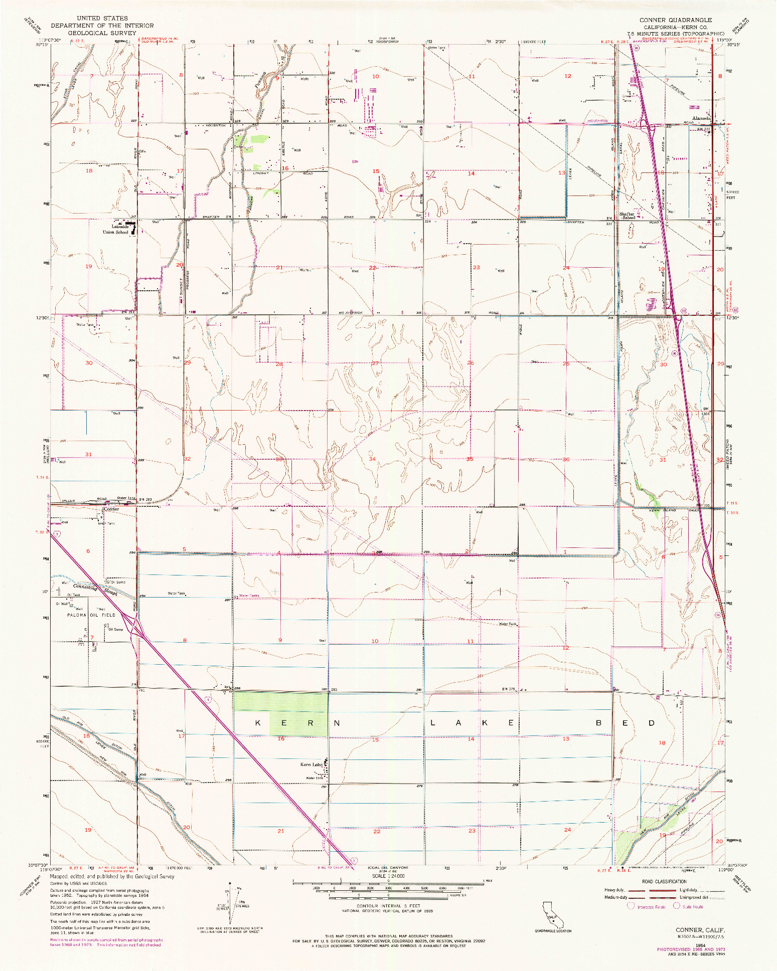 USGS 1:24000-SCALE QUADRANGLE FOR CONNER, CA 1954