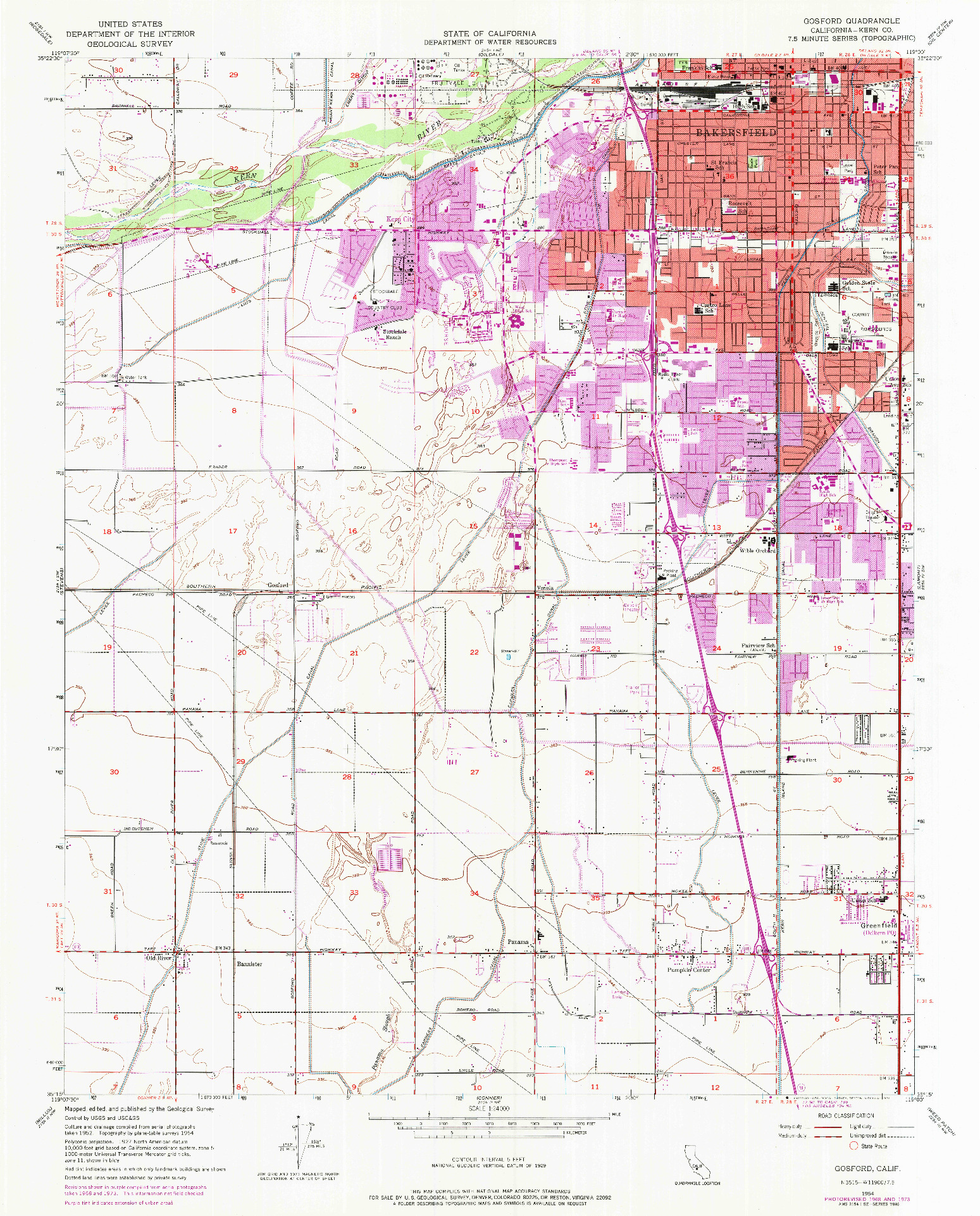 USGS 1:24000-SCALE QUADRANGLE FOR GOSFORD, CA 1954