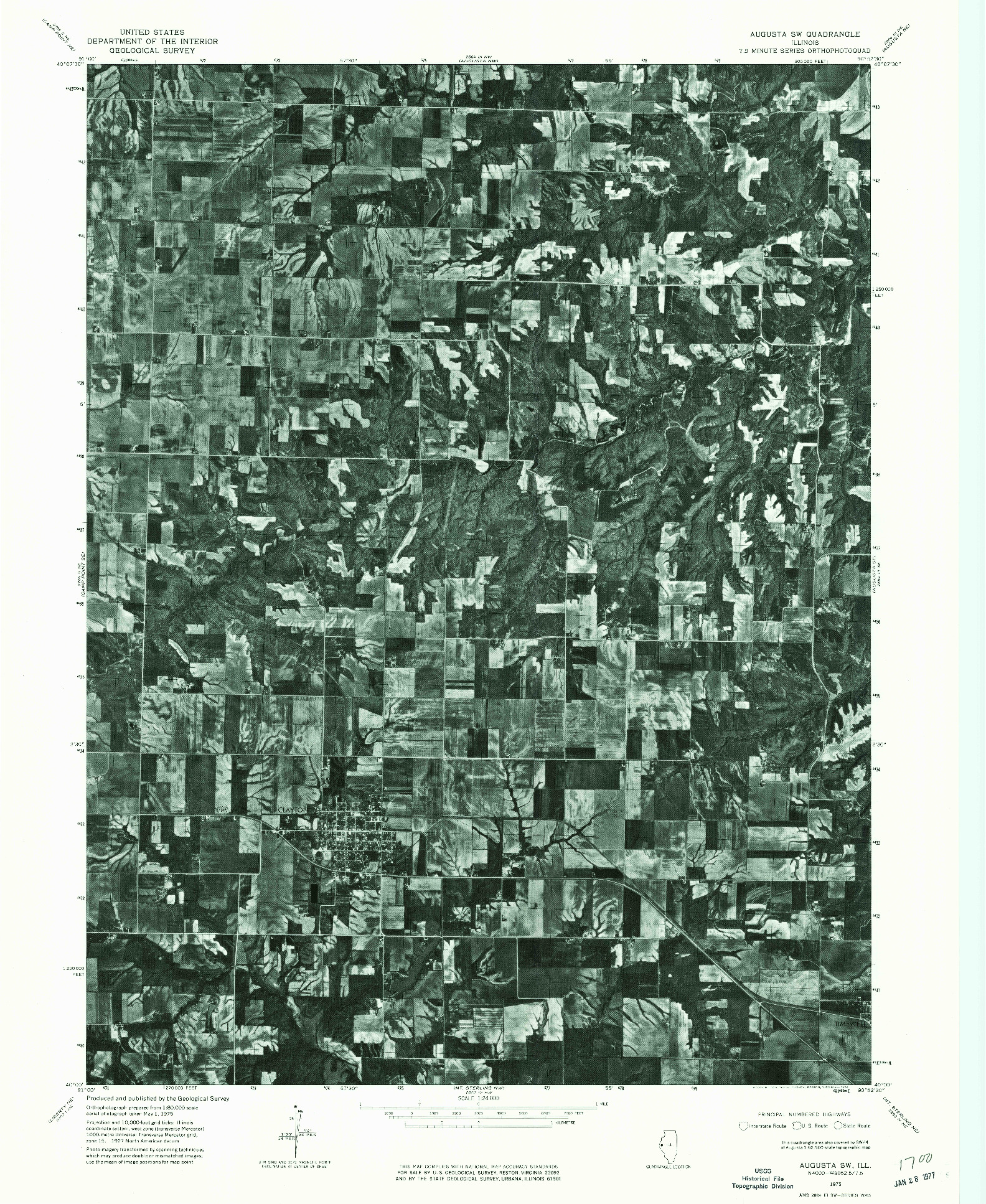 USGS 1:24000-SCALE QUADRANGLE FOR AUGUSTA SW, IL 1975