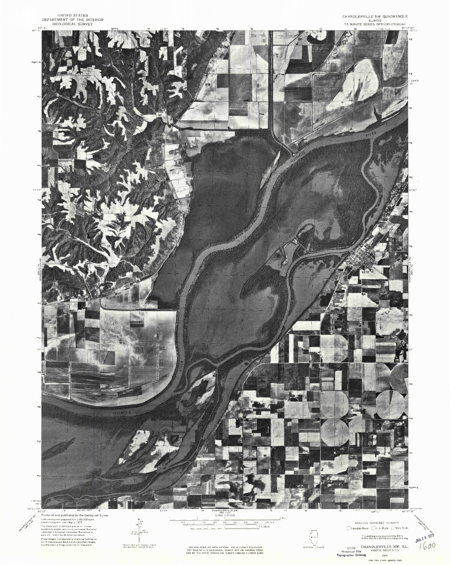 USGS 1:24000-SCALE QUADRANGLE FOR CHANDLERVILLE NW, IL 1975