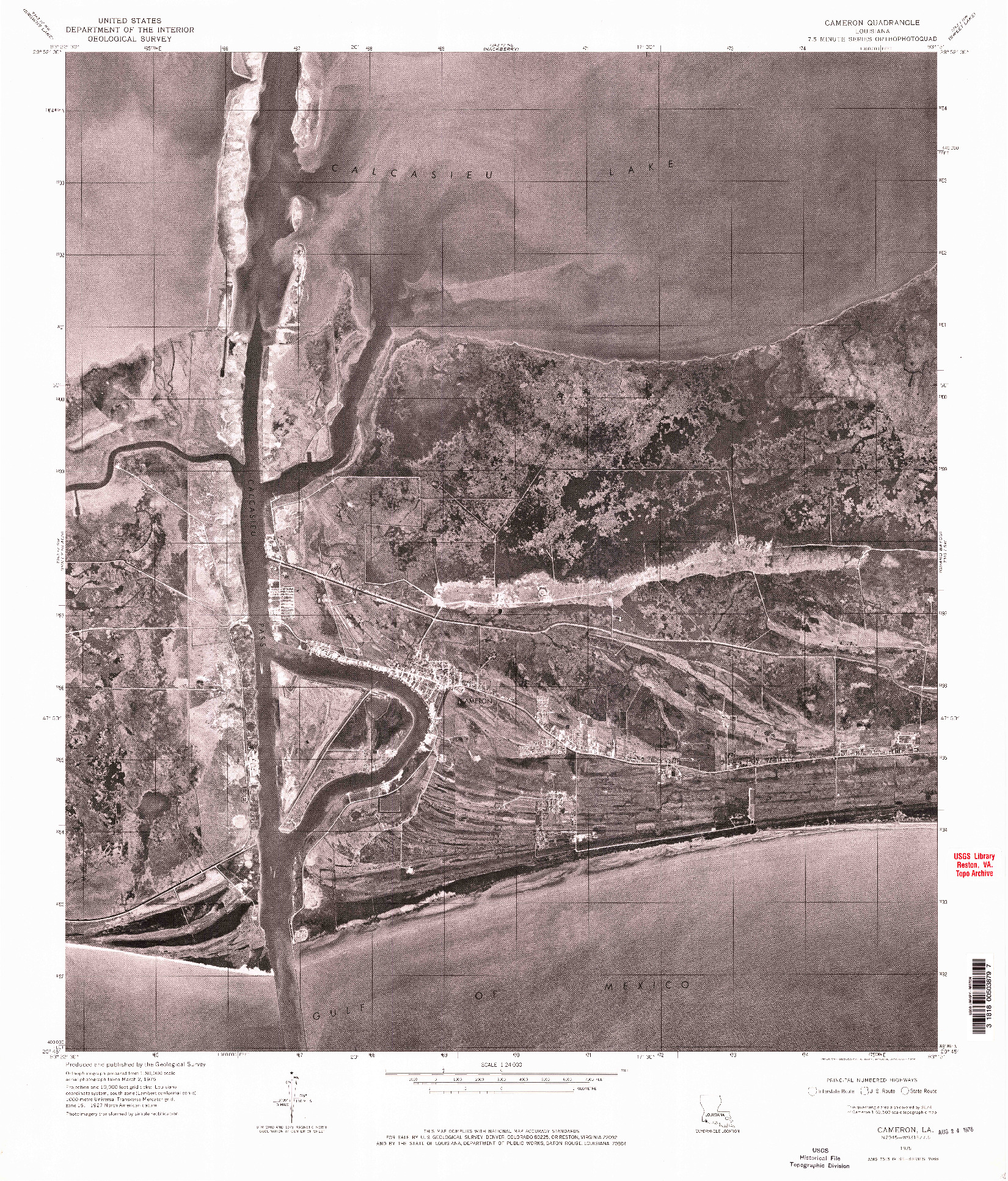 USGS 1:24000-SCALE QUADRANGLE FOR CAMERON, LA 1960