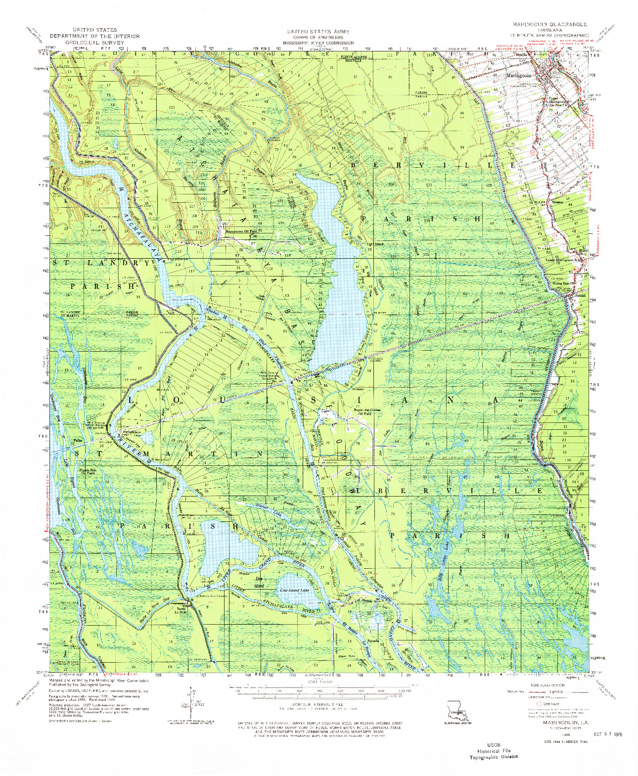 USGS 1:62500-SCALE QUADRANGLE FOR MARINGOUIN, LA 1959