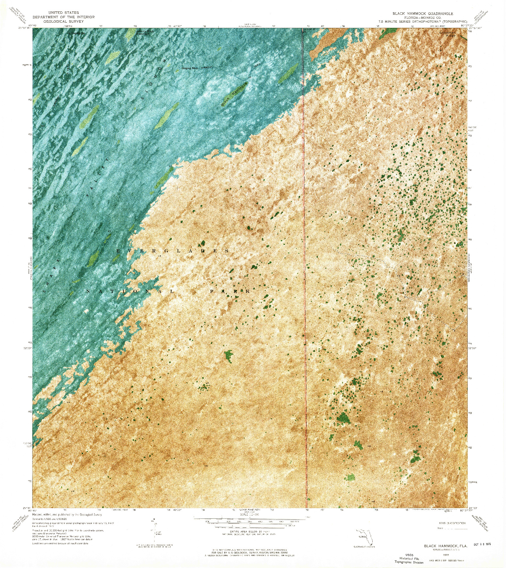 USGS 1:24000-SCALE QUADRANGLE FOR BLACK HAMMOCK, FL 1972