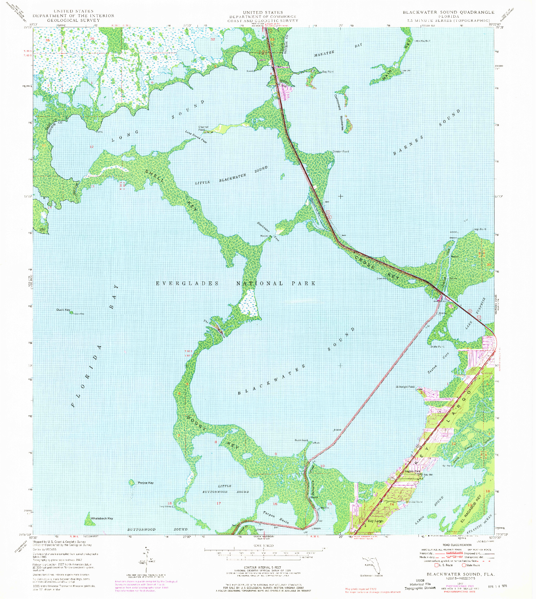 USGS 1:24000-SCALE QUADRANGLE FOR BLACKWATER SOUND, FL 1947