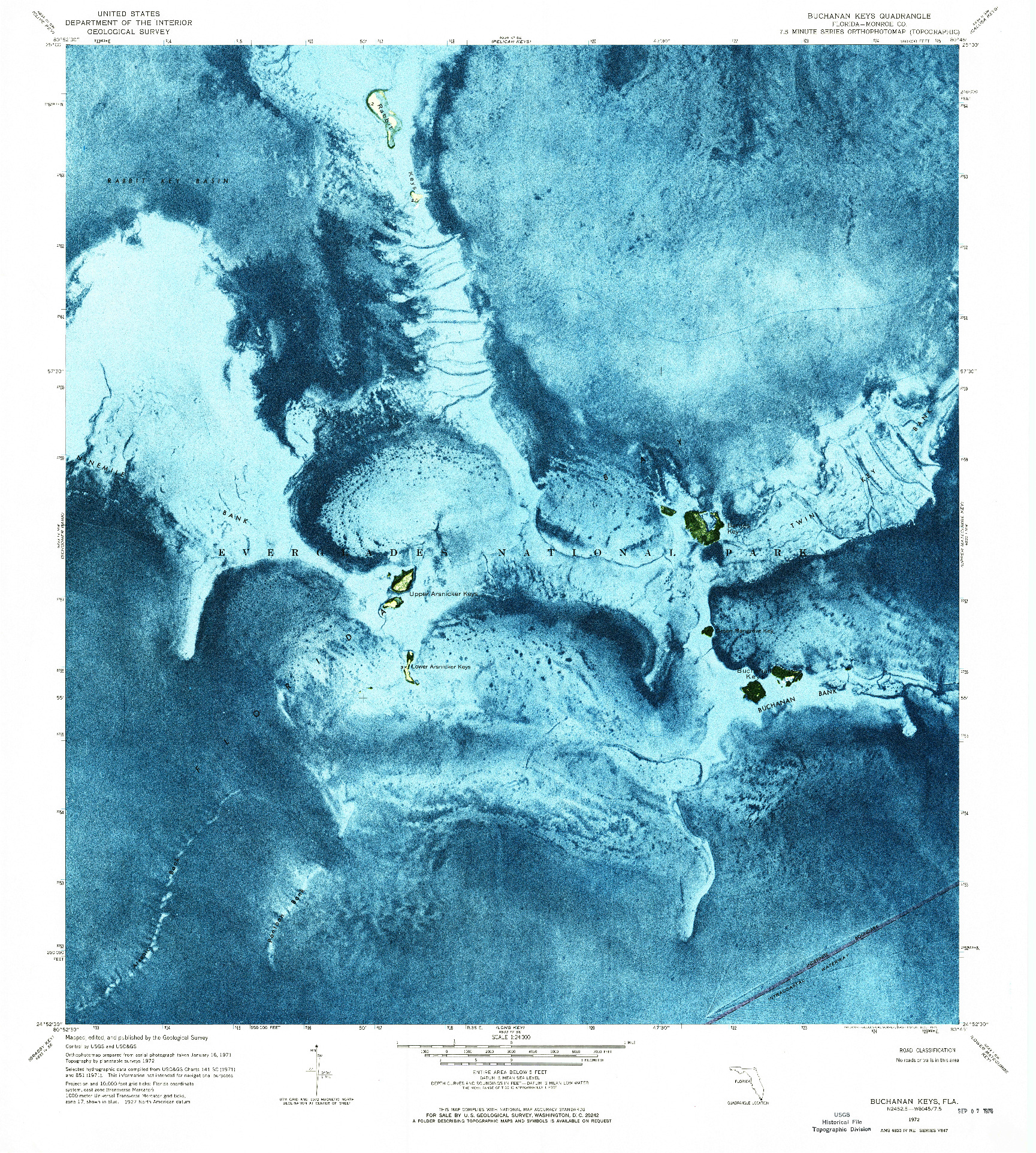 USGS 1:24000-SCALE QUADRANGLE FOR BUCHANAN KEYS, FL 1972